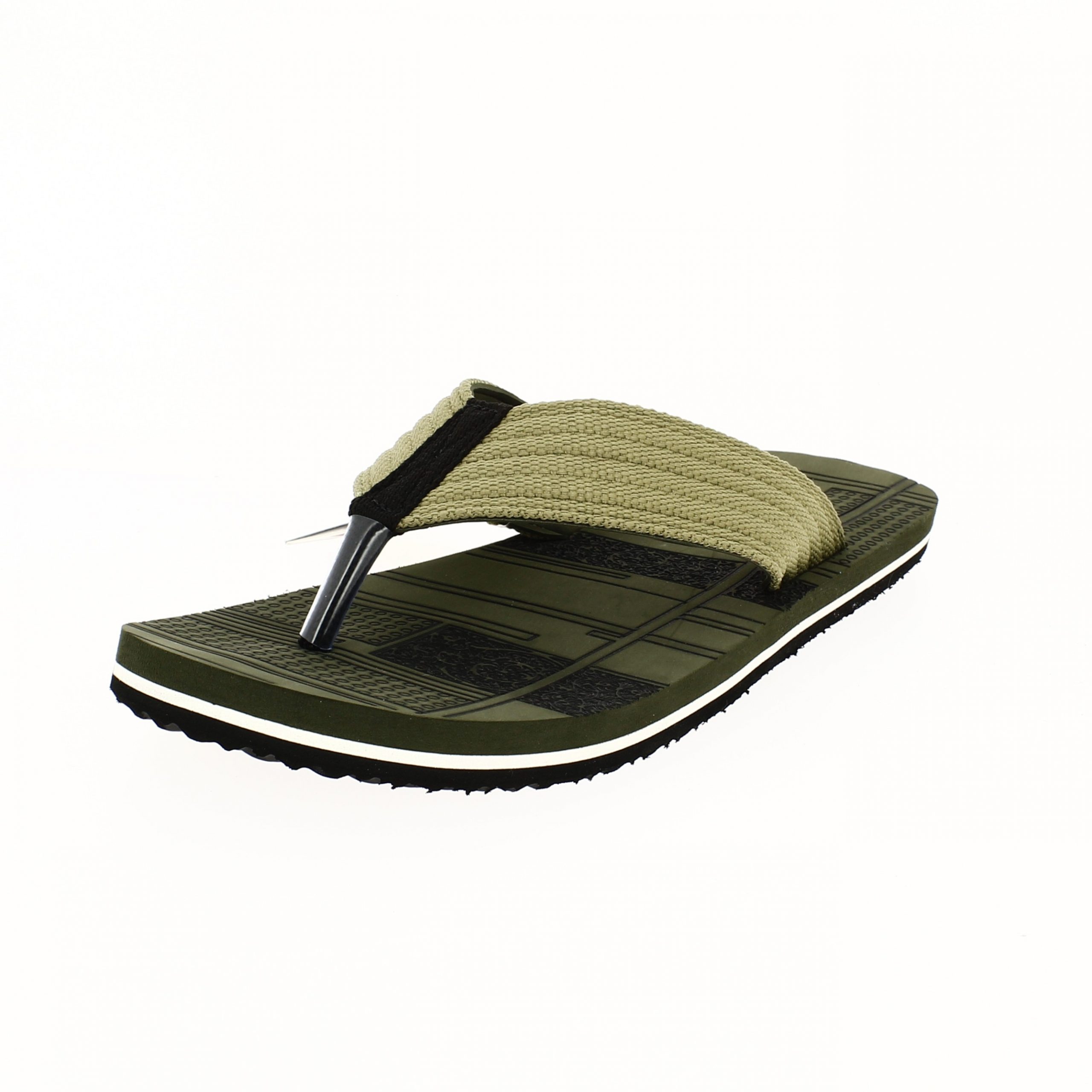 Tamik Men Casual Slipper Black, D/Green