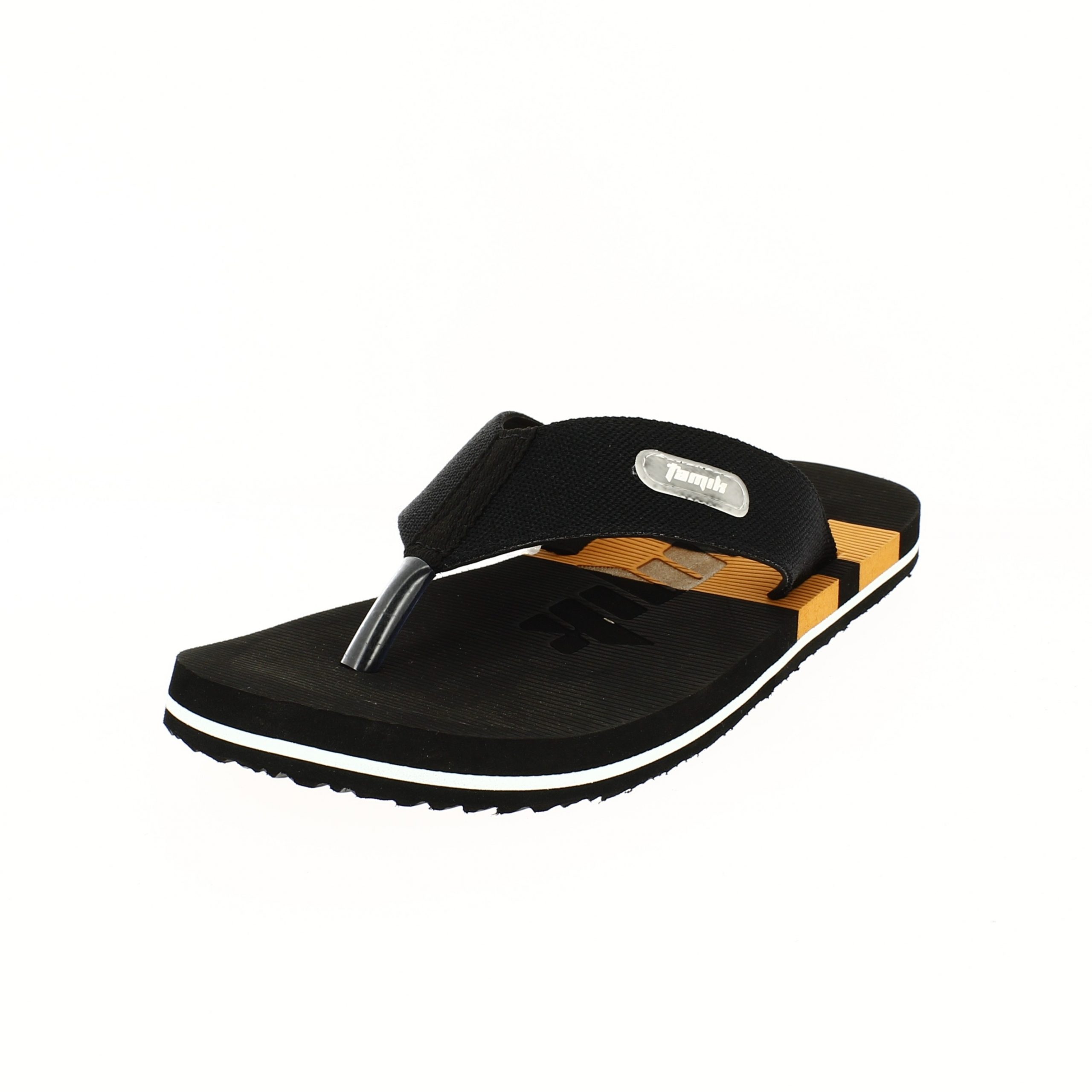 Tamik Men Casual Slipper Black, Orange