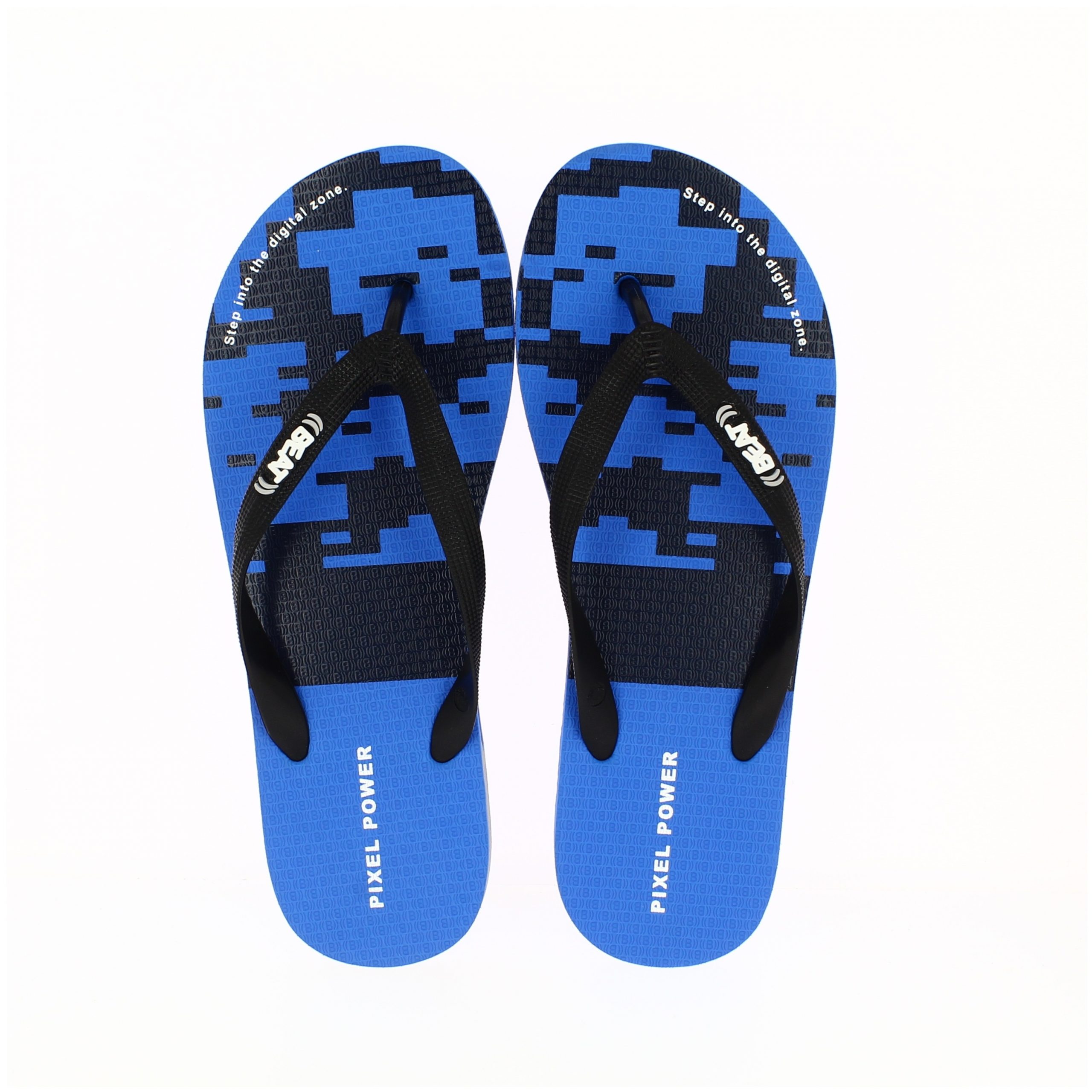 BEAT Men Casual FLATS Flip Flops Gray, Red, Yellow, Blue