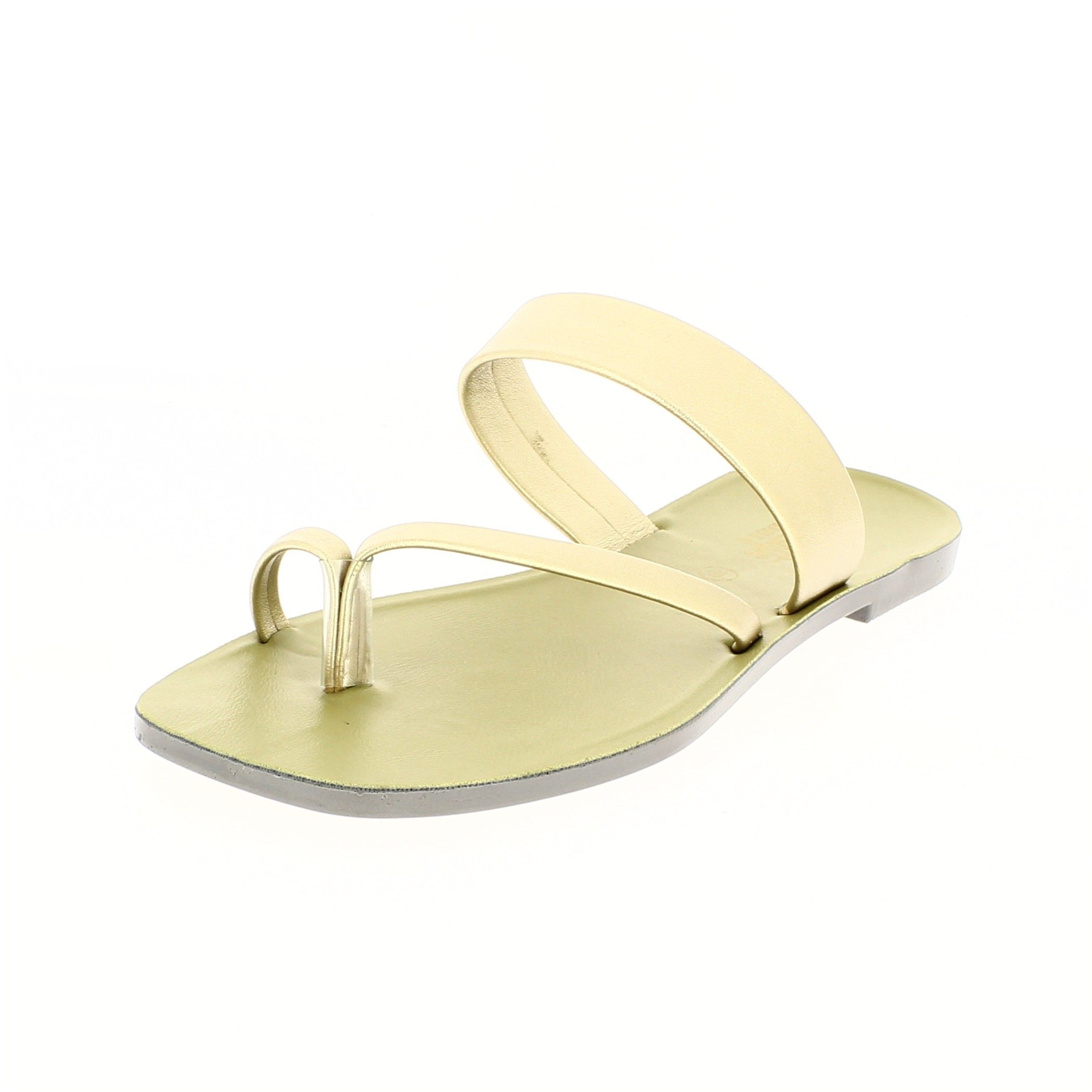 U Softo Women Casual Toe ring Slipper Gold