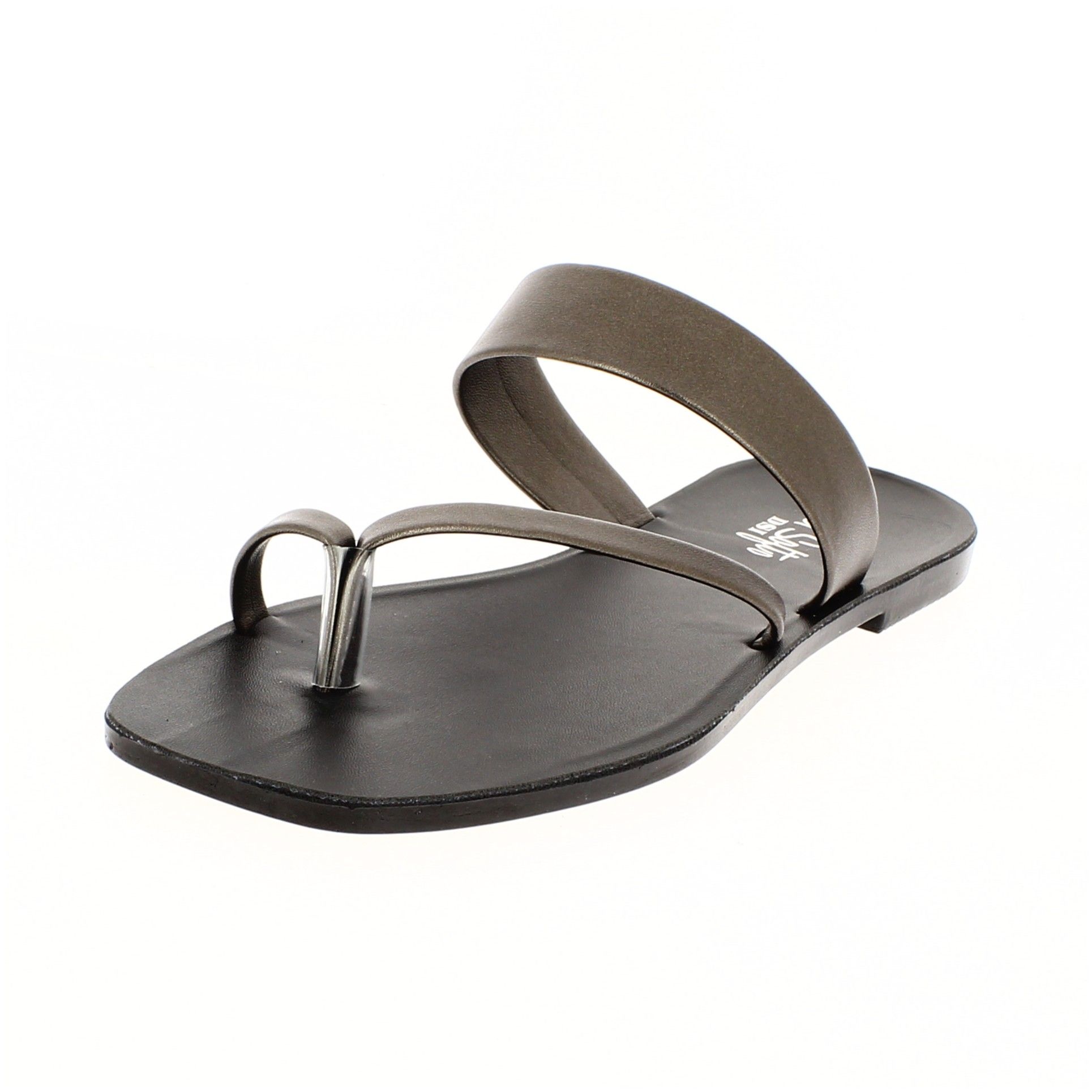 U Softo Women Casual Toe ring Slipper Silver