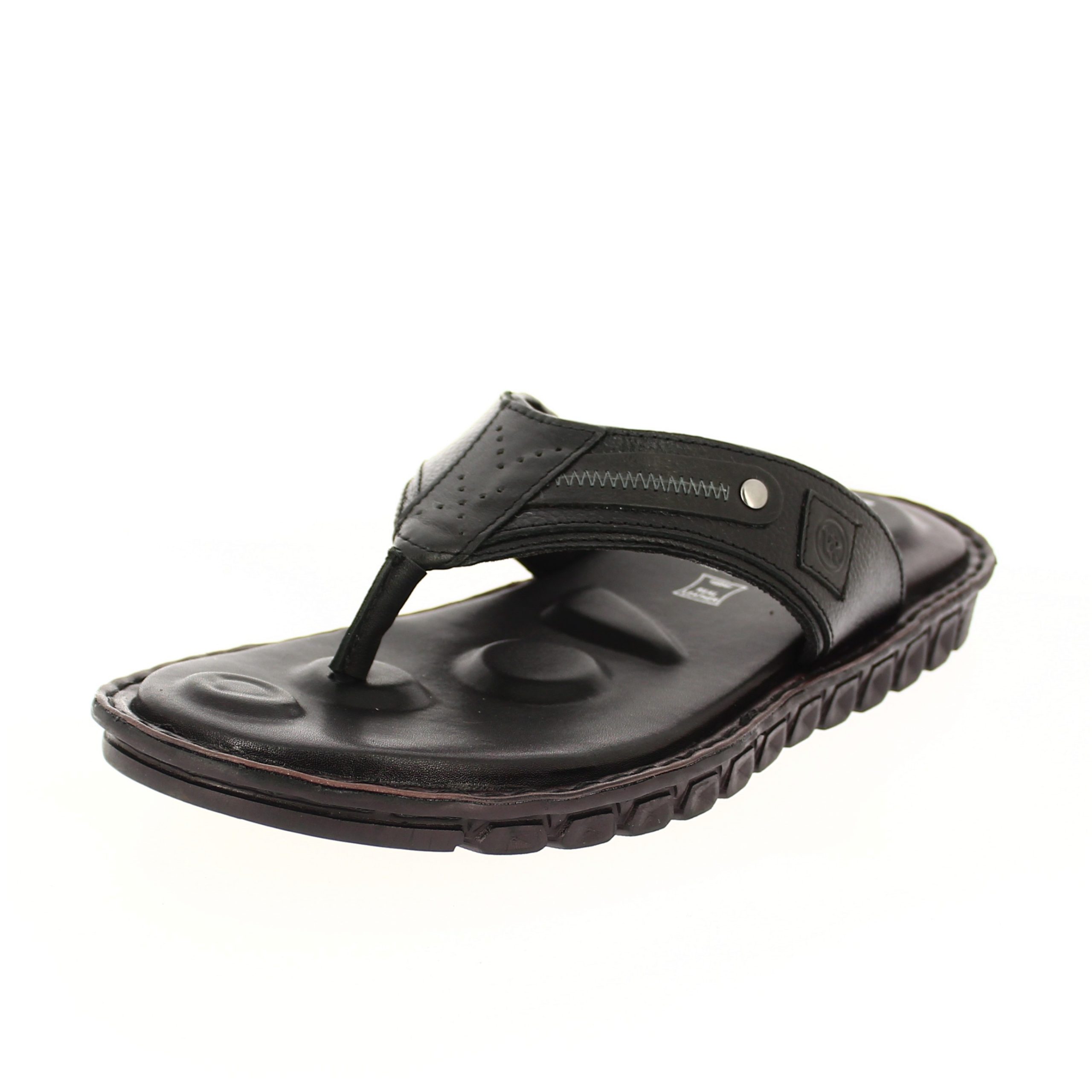 Von Wellx Men Casual T-strap Sandals Black