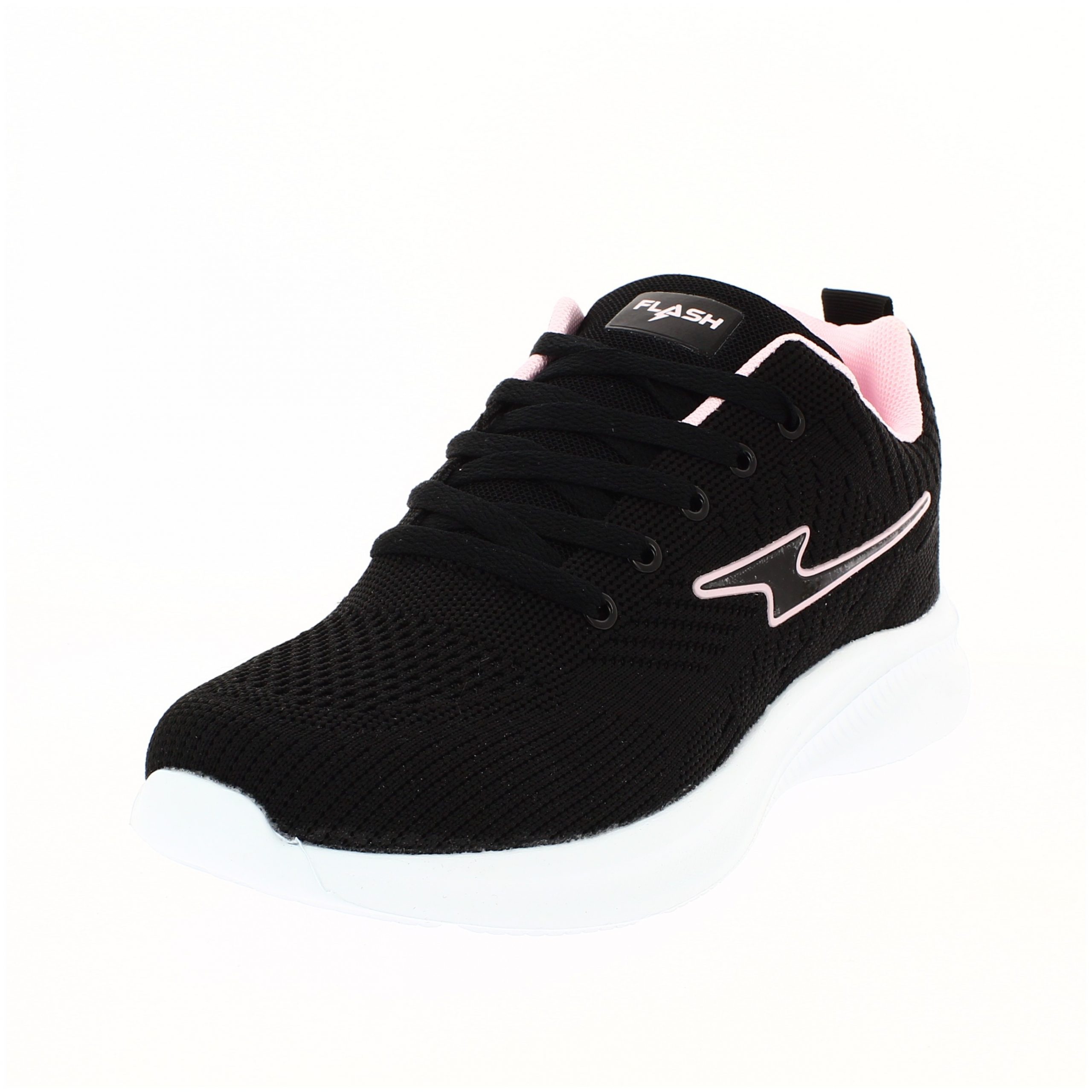 Flash Women Casual Lacing Shoes BLACK