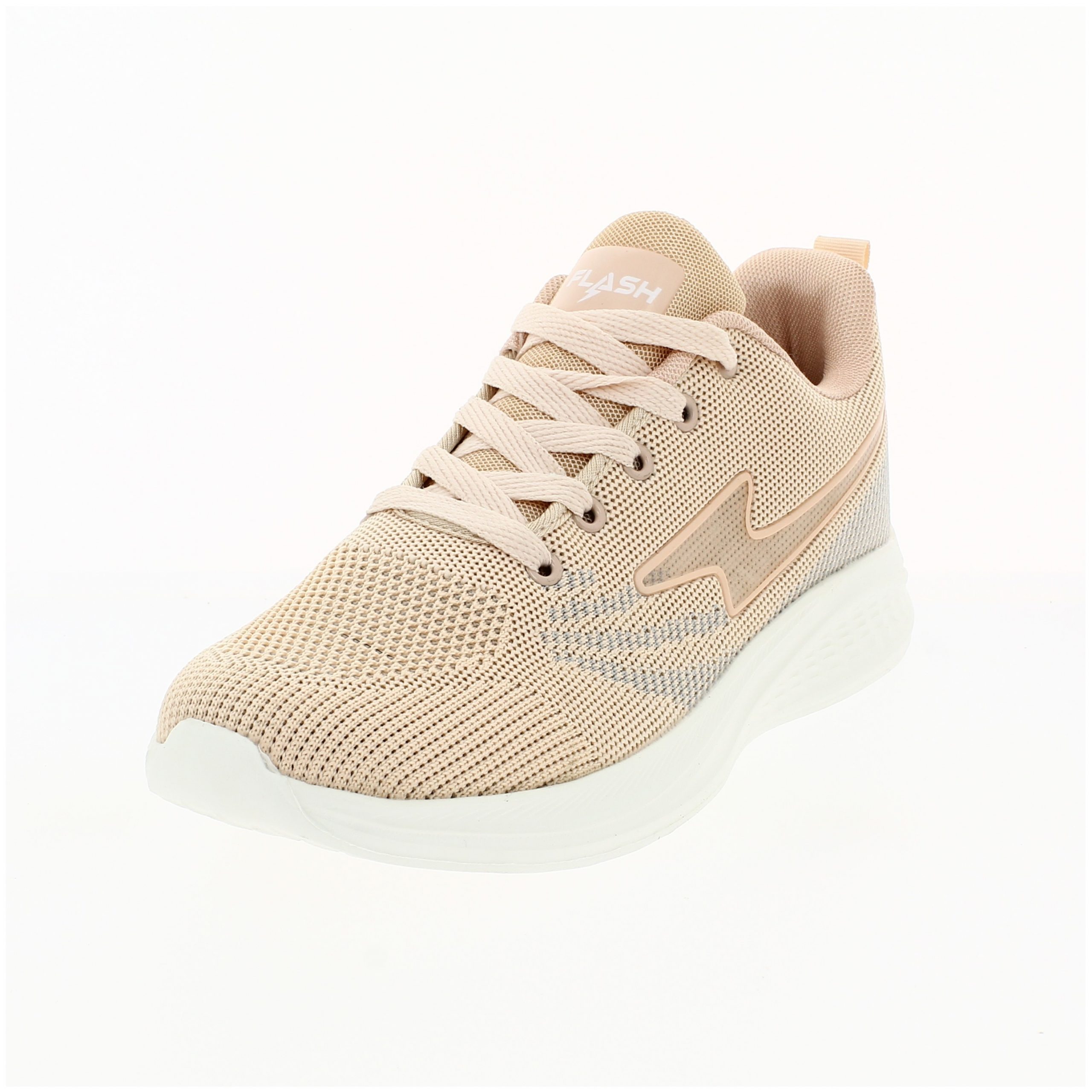 Flash Women Casual Lacing Shoes BEIGE