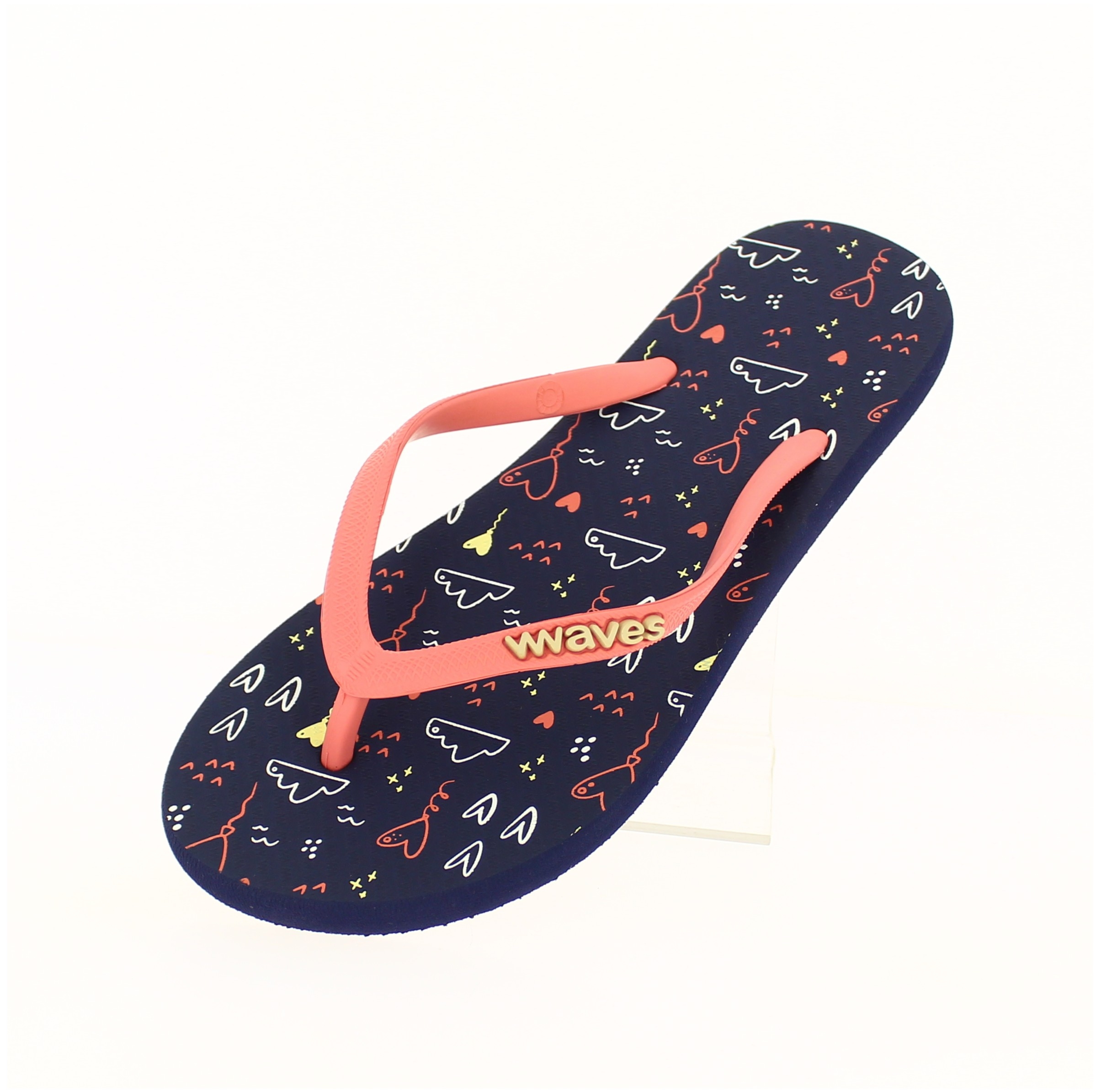 Waves Women Casual Flats Slipper Navy