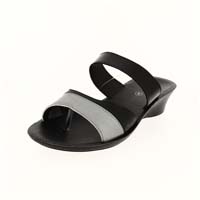 Usofto Women Casual Toe-Ring Wedges Black