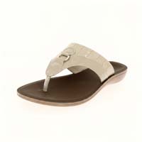 Usofto Women Casual T-Strap Slippers Beige