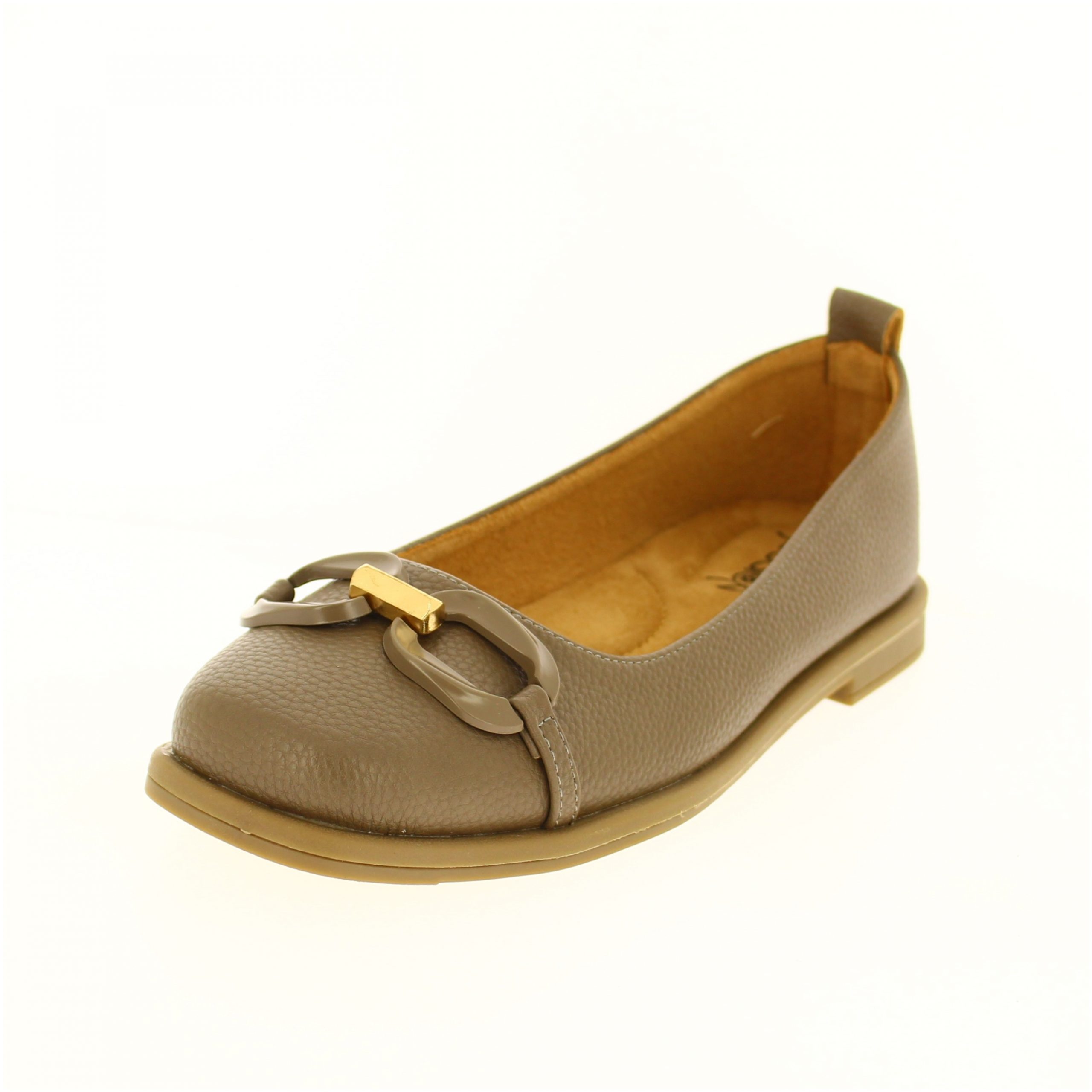 JESSICA Women Formal Ballerina Flats Shoes Khaki
