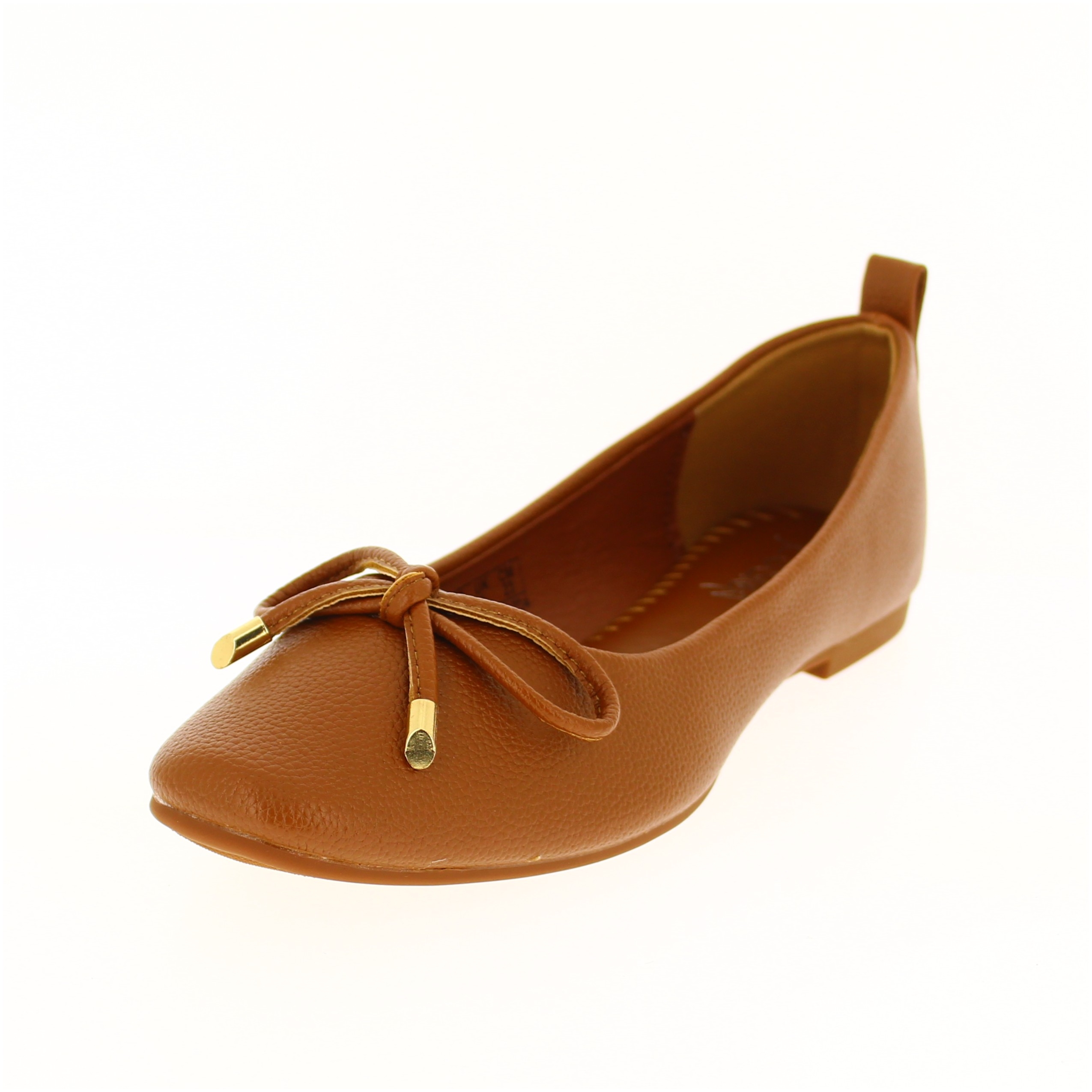 JESSICA Women Formal Ballerina Flats Shoes Brown