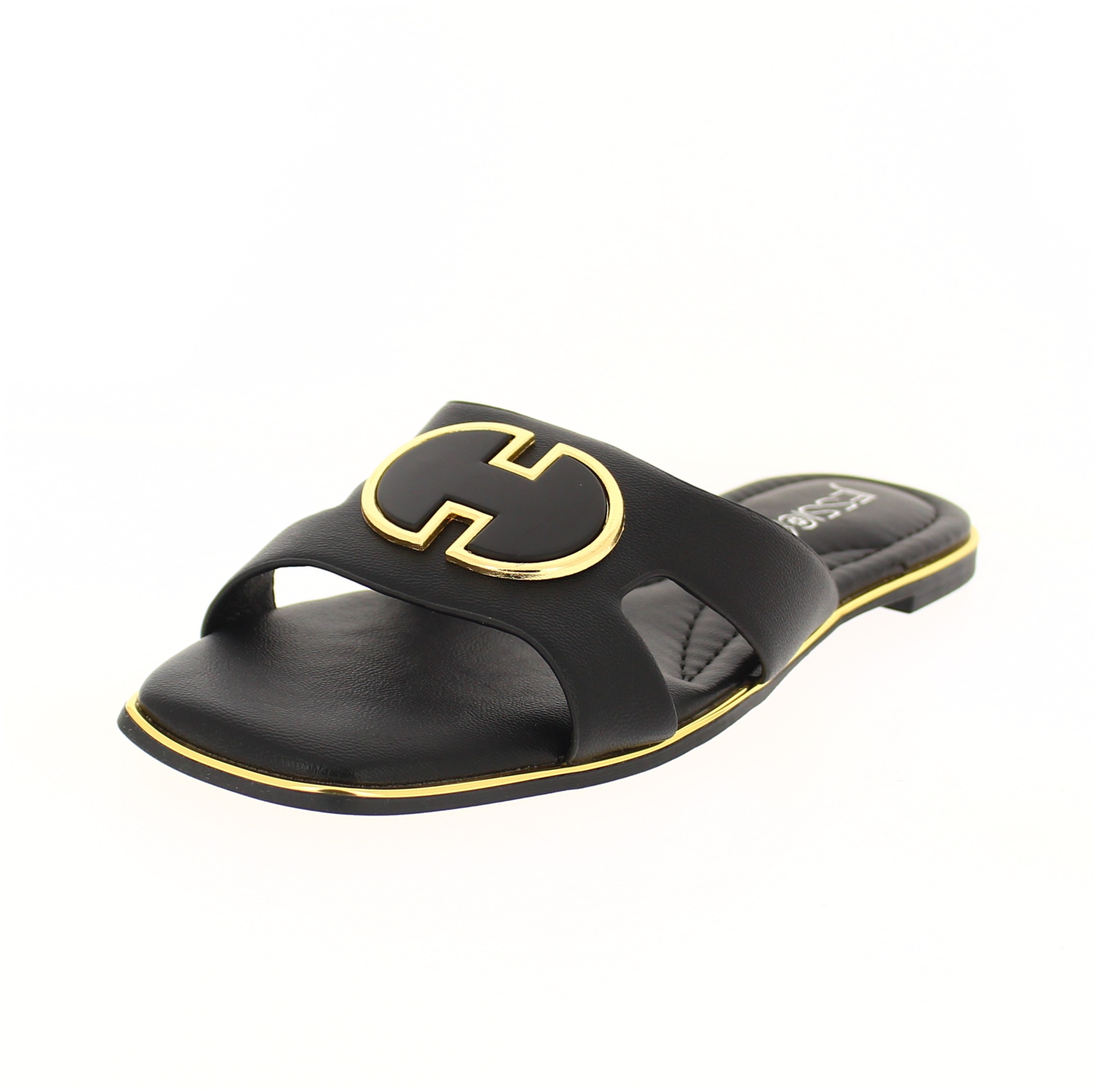 JESSICA Women Casual Slip-On Flats Slippers Black