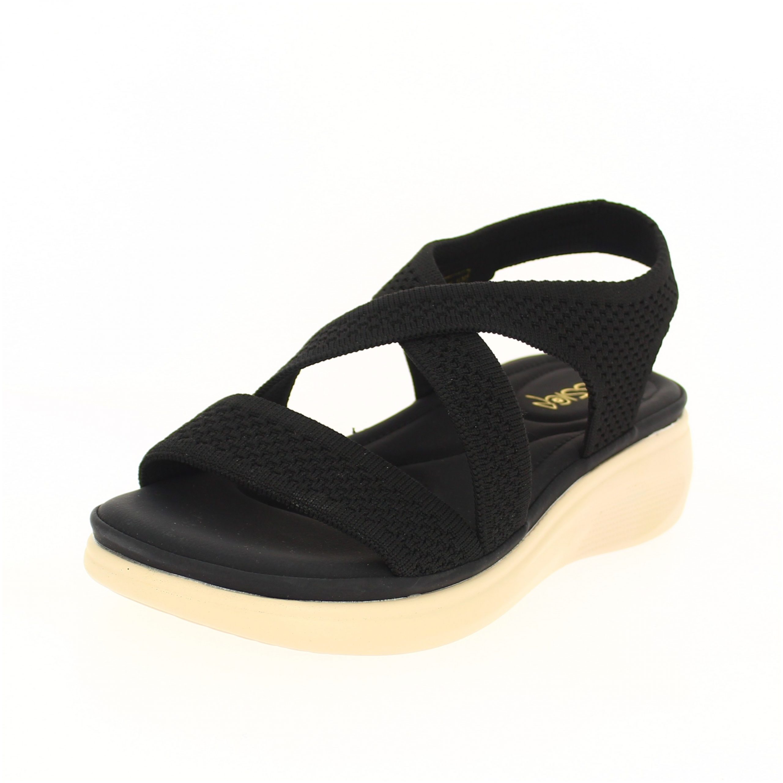 JESSICA Women Casual Slip-On Wedges Black