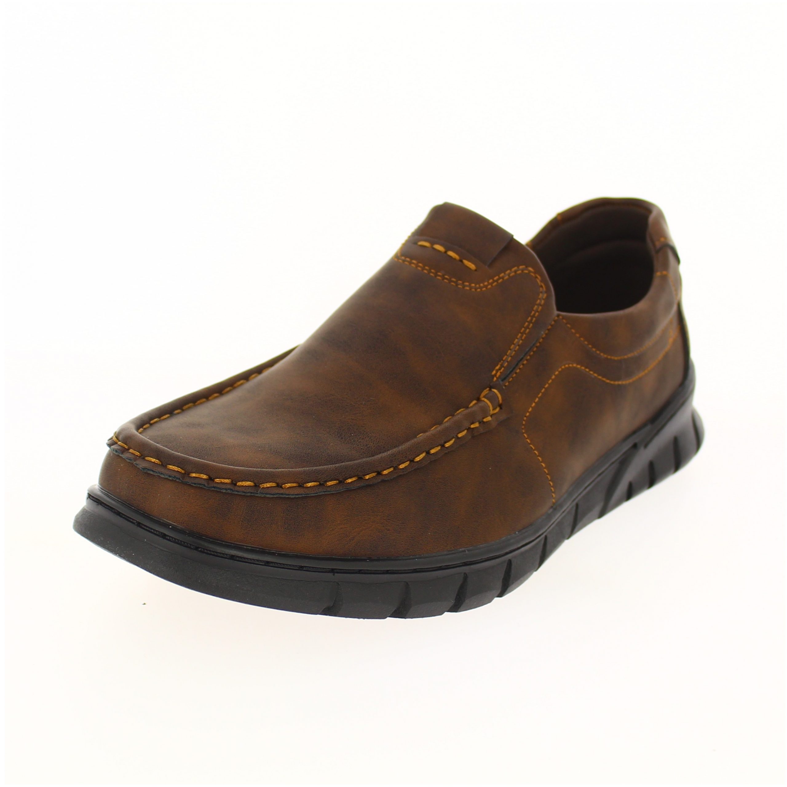 VALENCIA Men Casual Slip-On Shoes Dark Brown