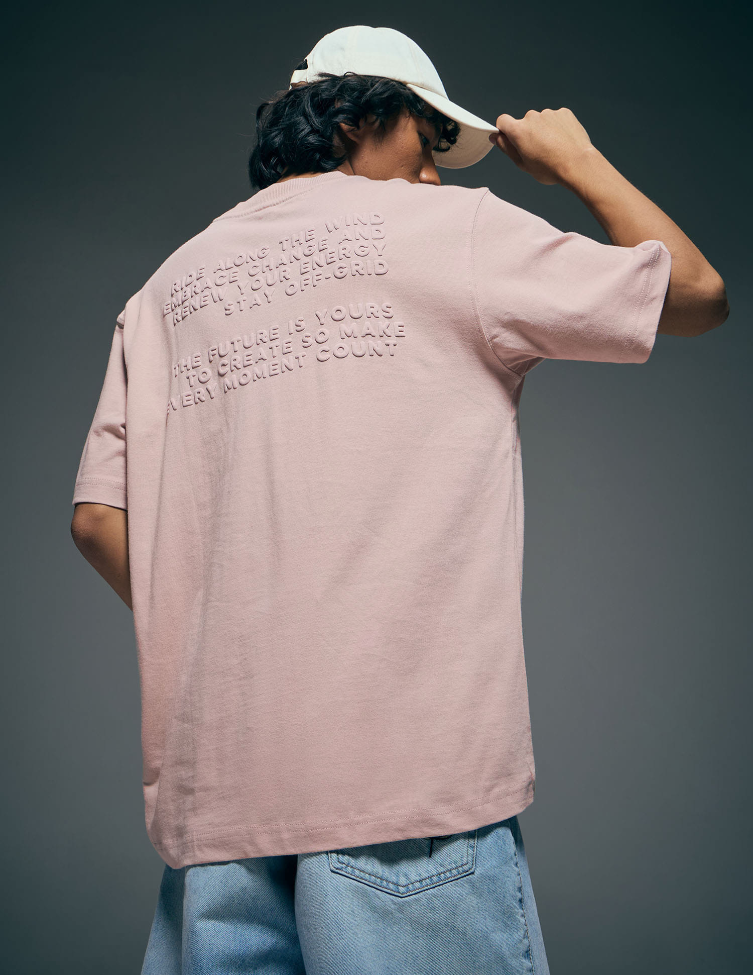 Flying Machine Men Casual Tshirt Crew Pink