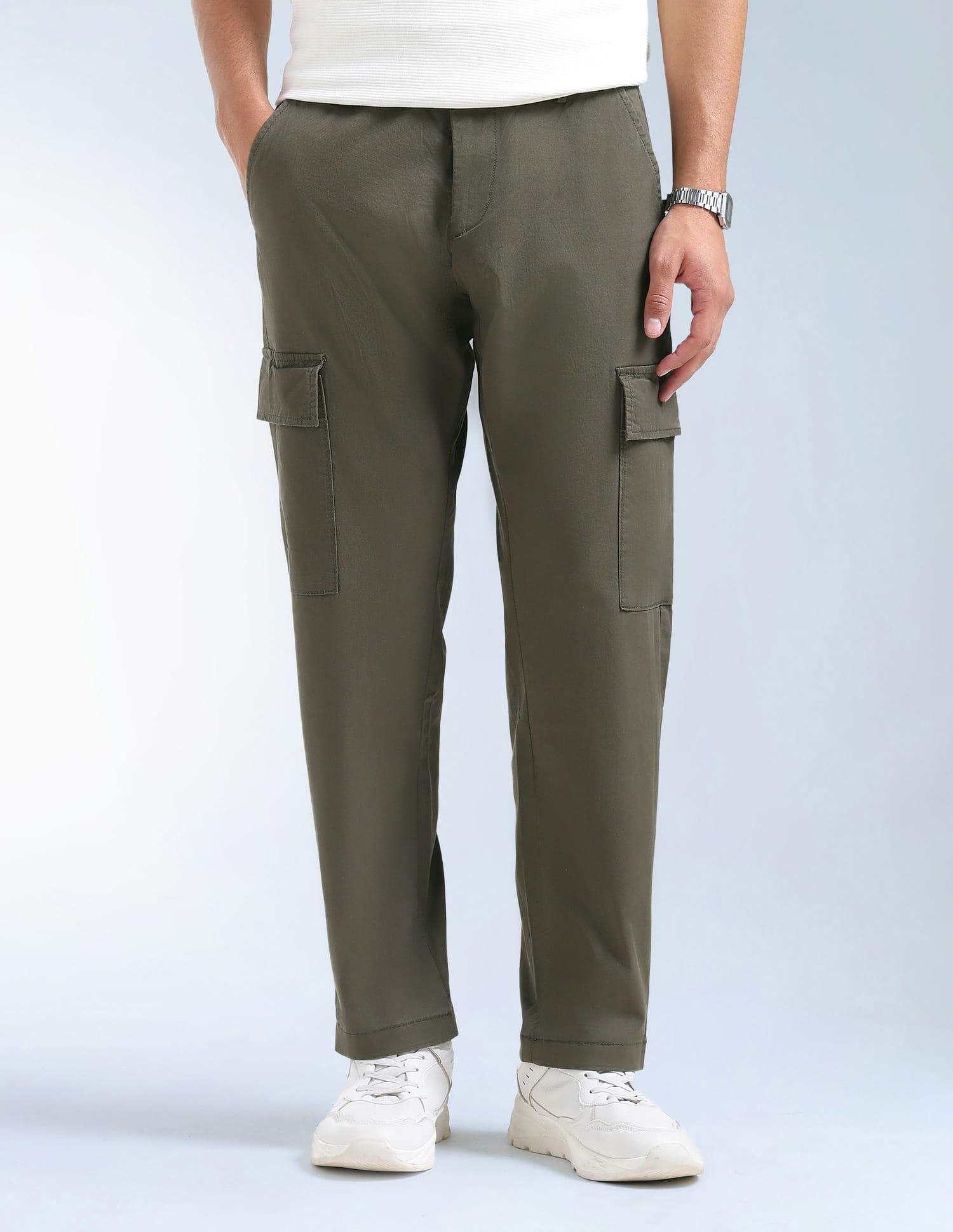 Flying Machine Men Casual Cargo Dk-Olive