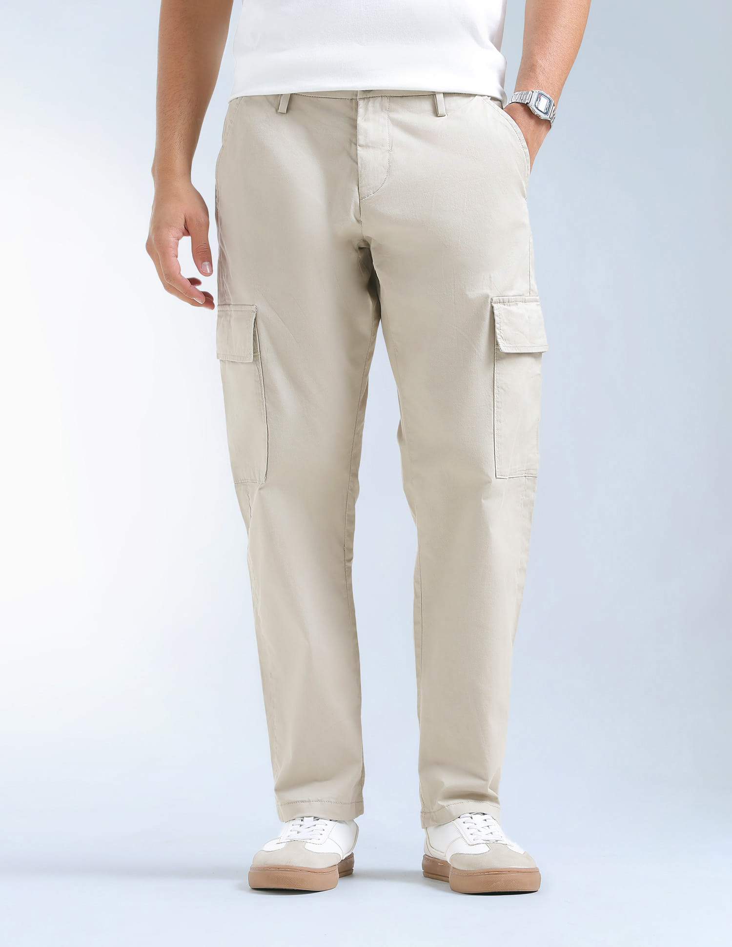Flying Machine Men Casual Cargo Stone