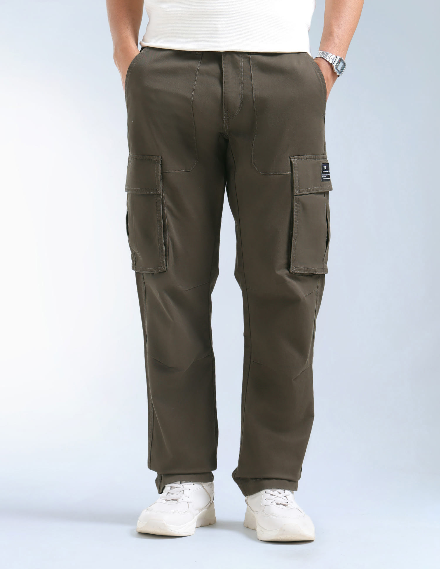 Flying Machine Men Casual Cargo Stone