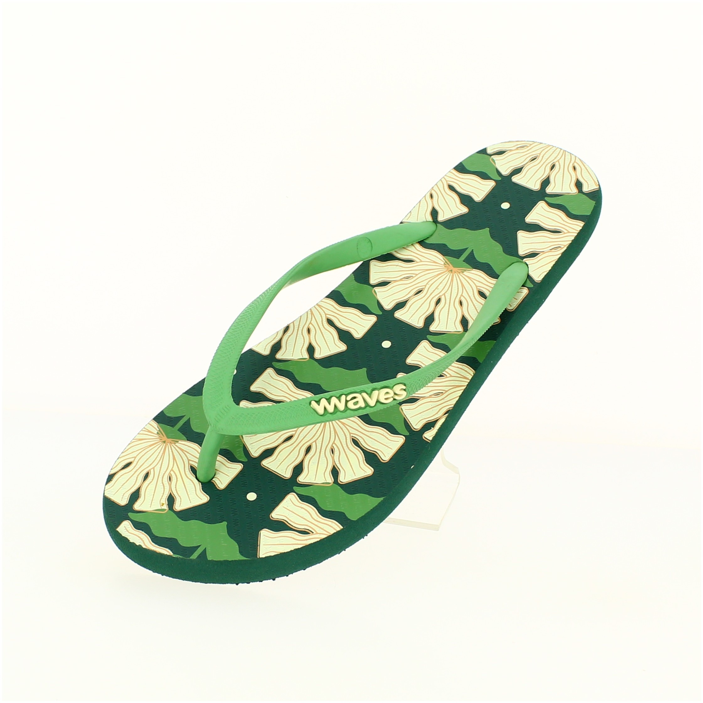 Waves Women Casual Flat Slippers Green
