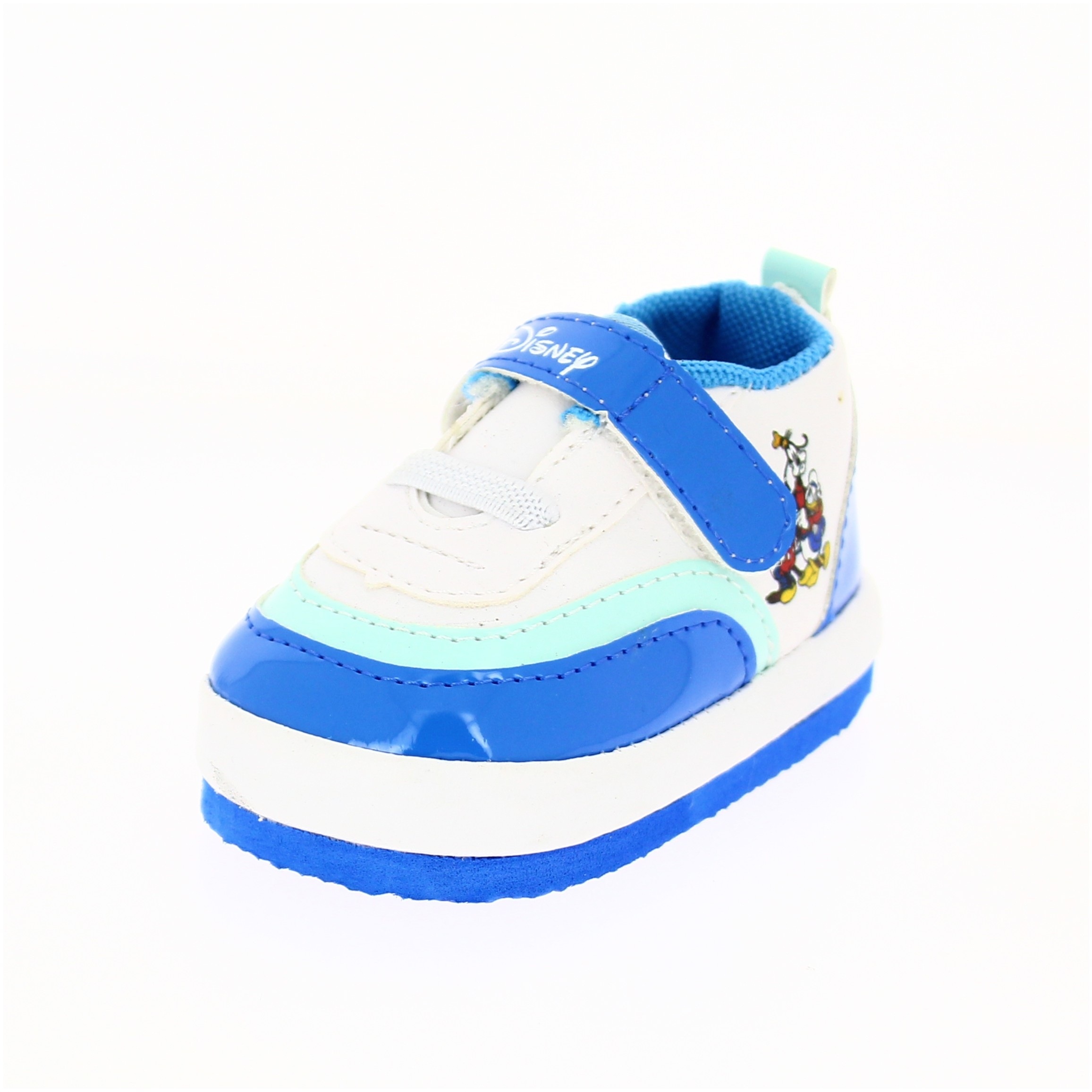 Disney Boys Casual Velcro Shoes White/Blue
