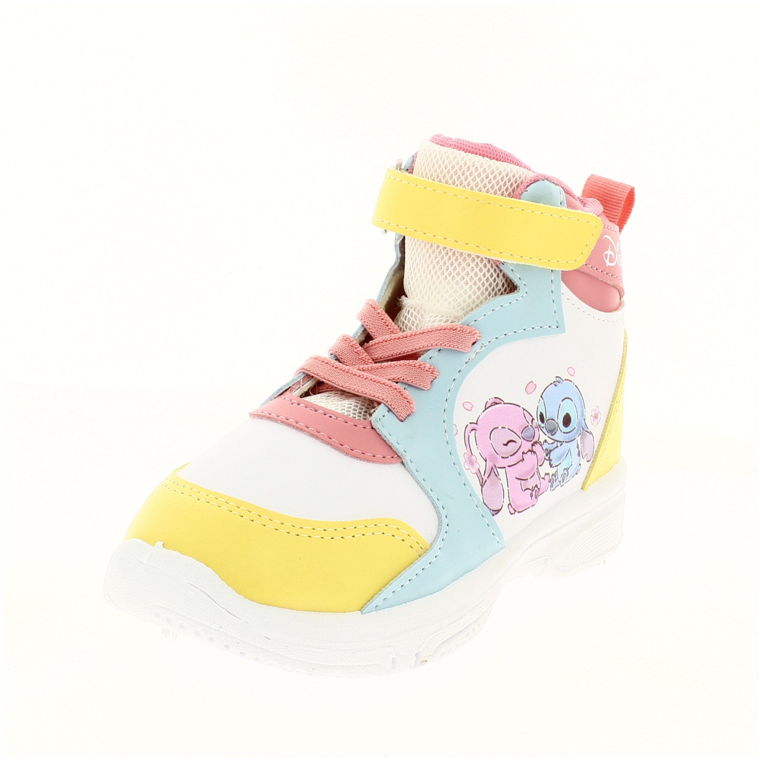 DISNEY GIRLS CASUAL VELCRO SHOE YELLOW/WHITE