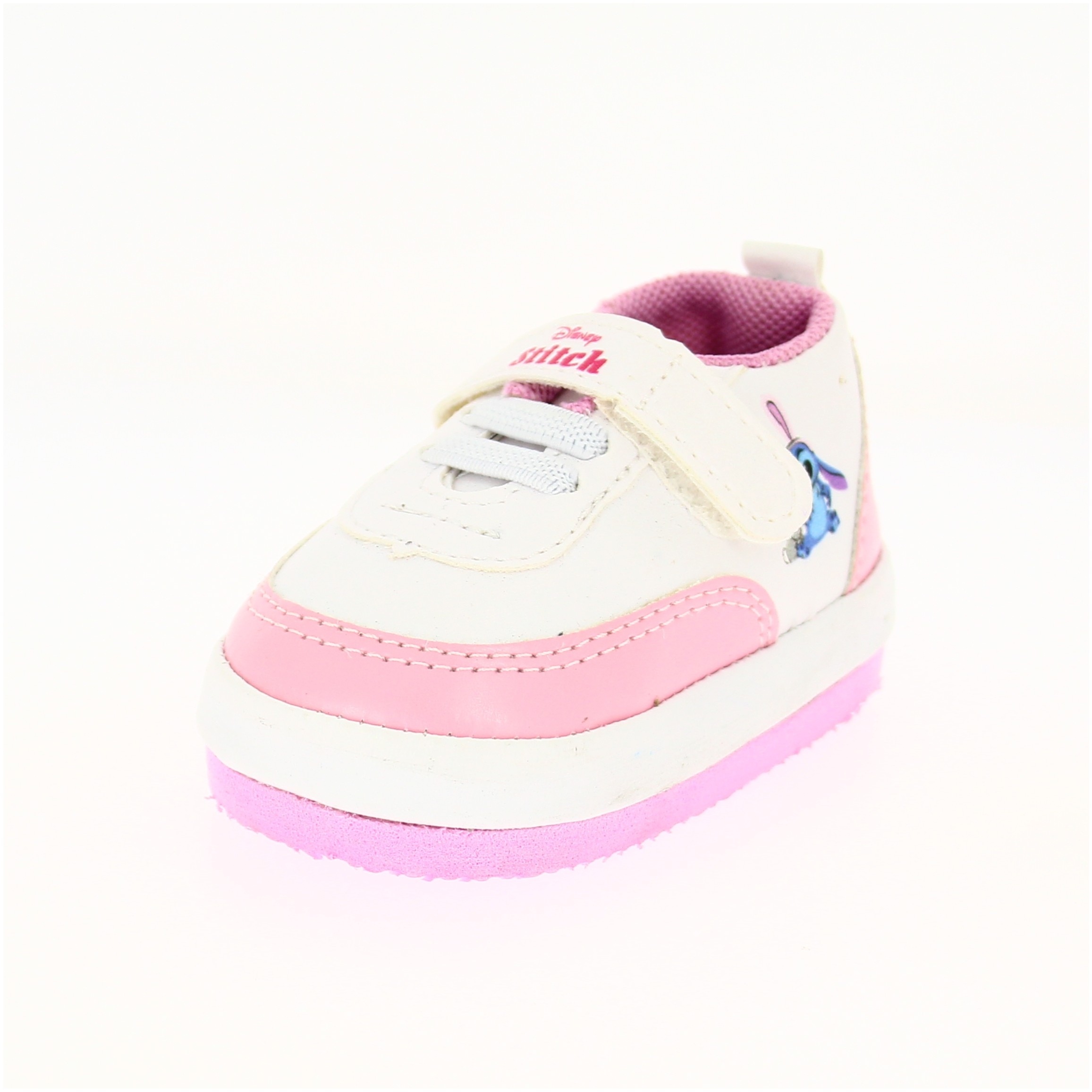 Disney Girls Casual Velcro Shoes White/Pink