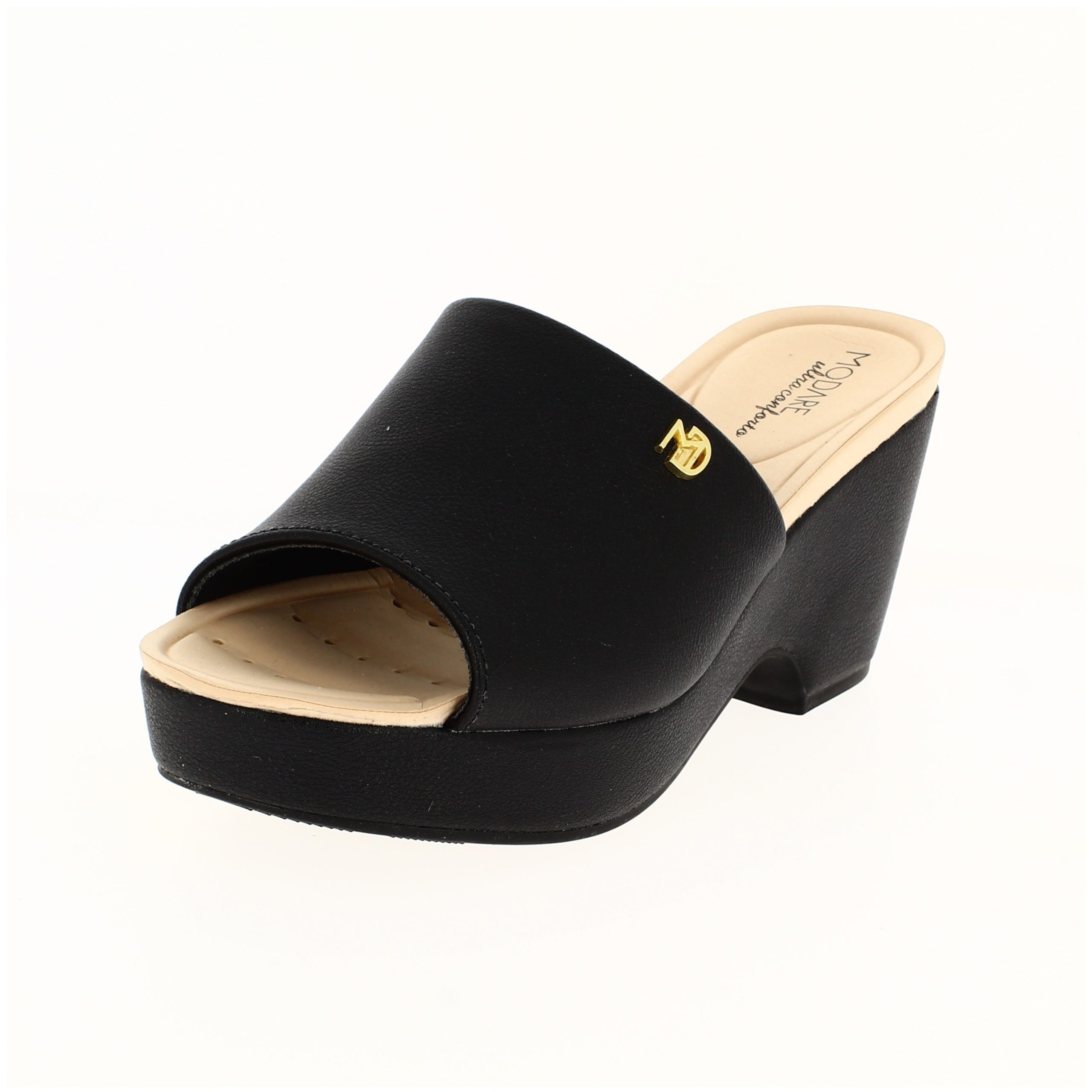 MODARE Women Casual Slip-on Slippers BLACK