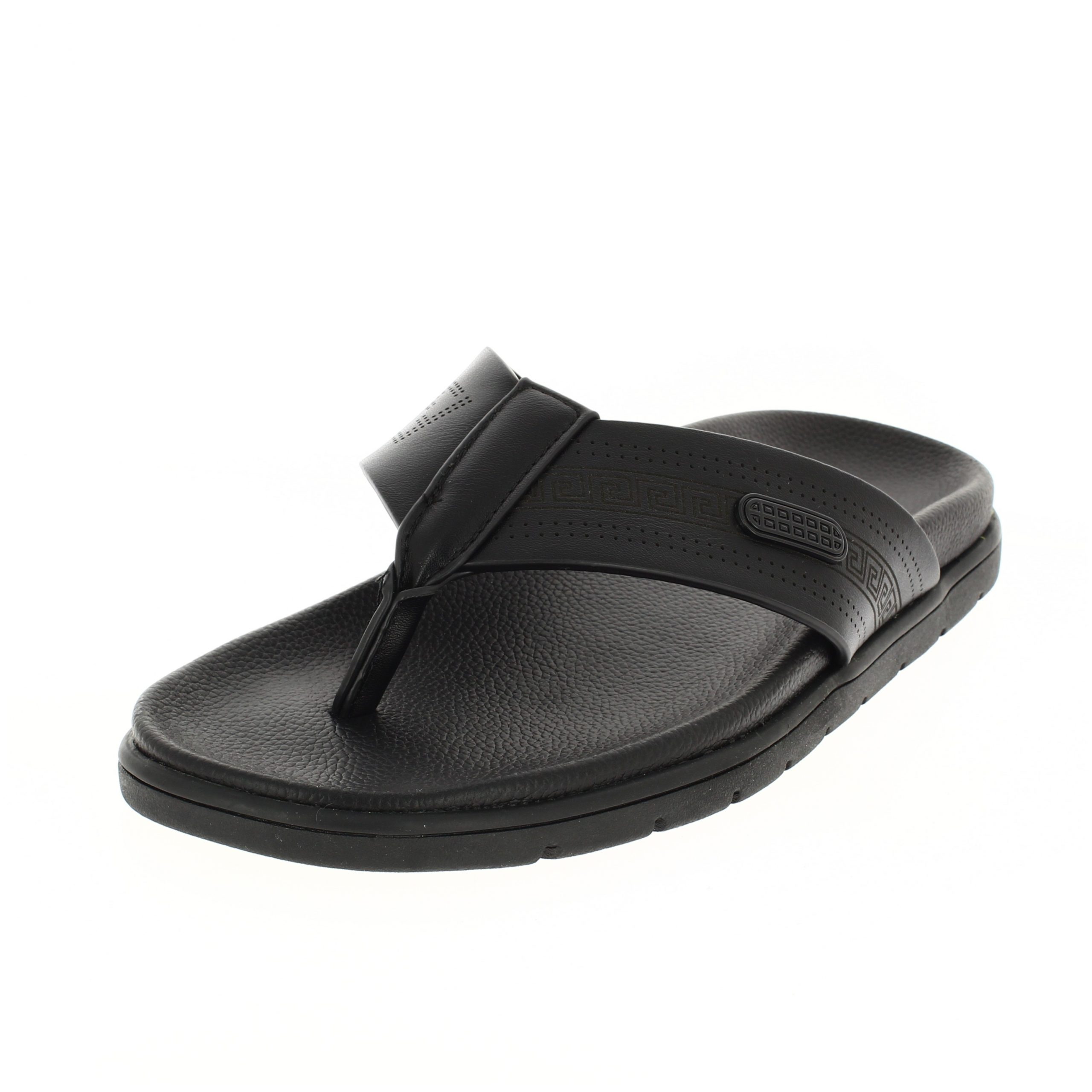 VICTORY Men Casual Two strap Slipper - Black