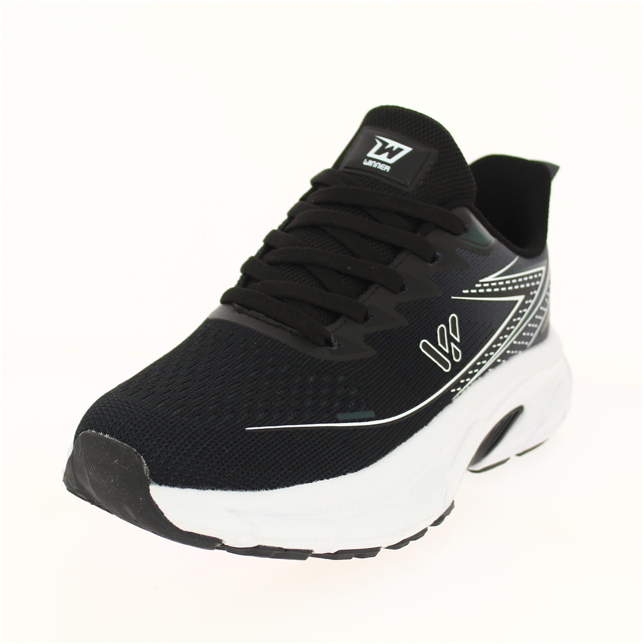 Winner Men Running Lacing Shoes Black