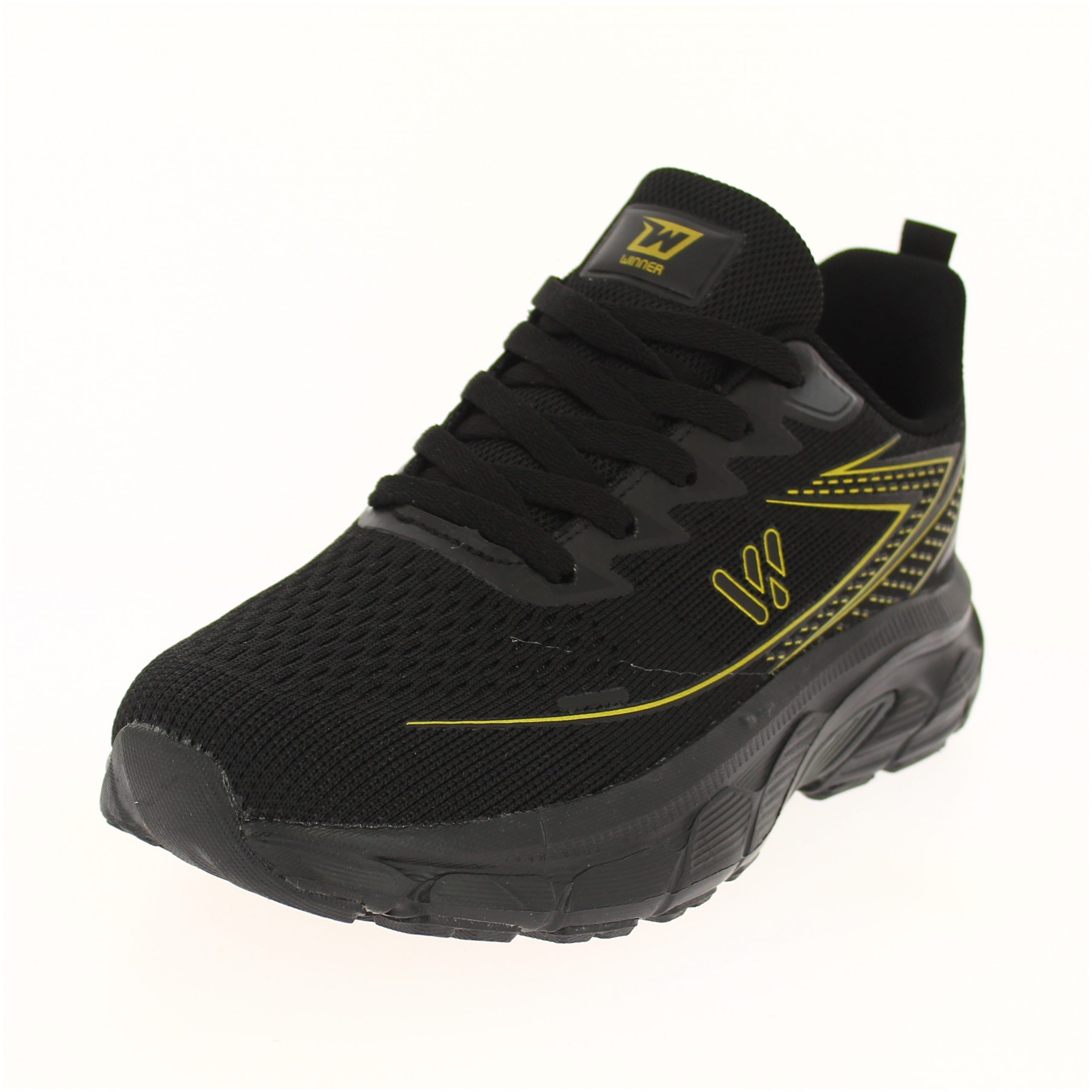 Winner Men Running Lacing Shoes Black