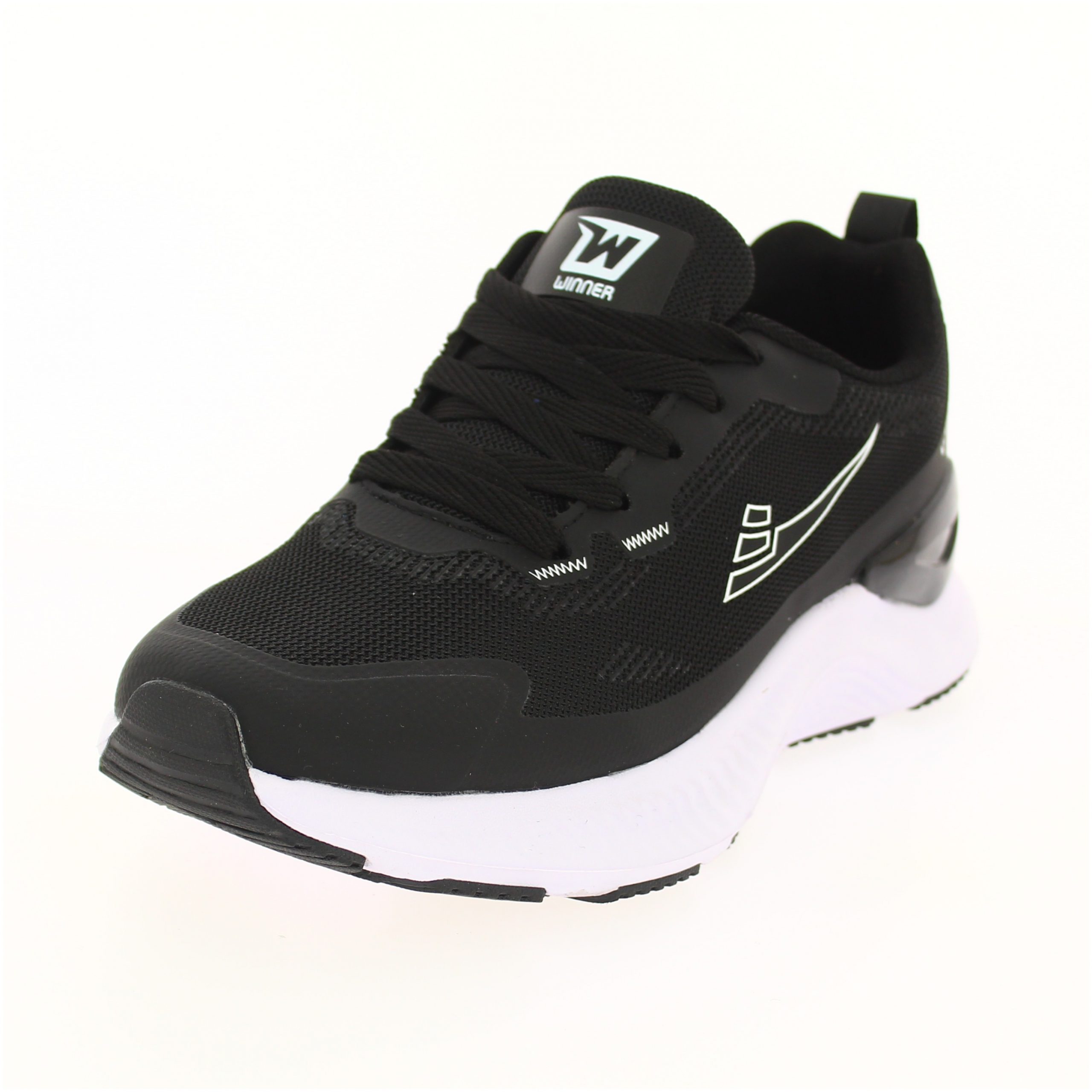 Winner Men Running Lacing Shoes Black