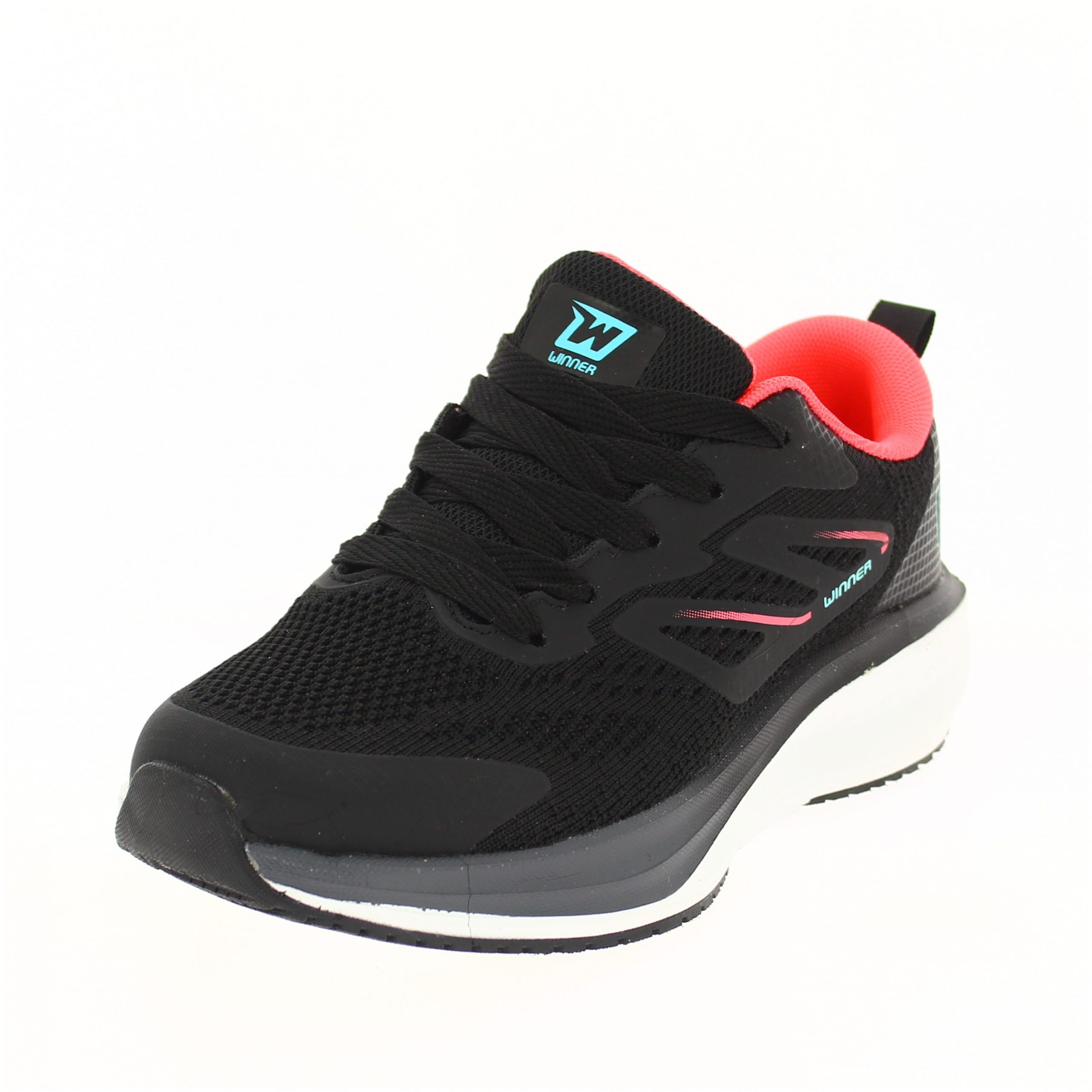 Winner Women Running Lacing Shoes Black