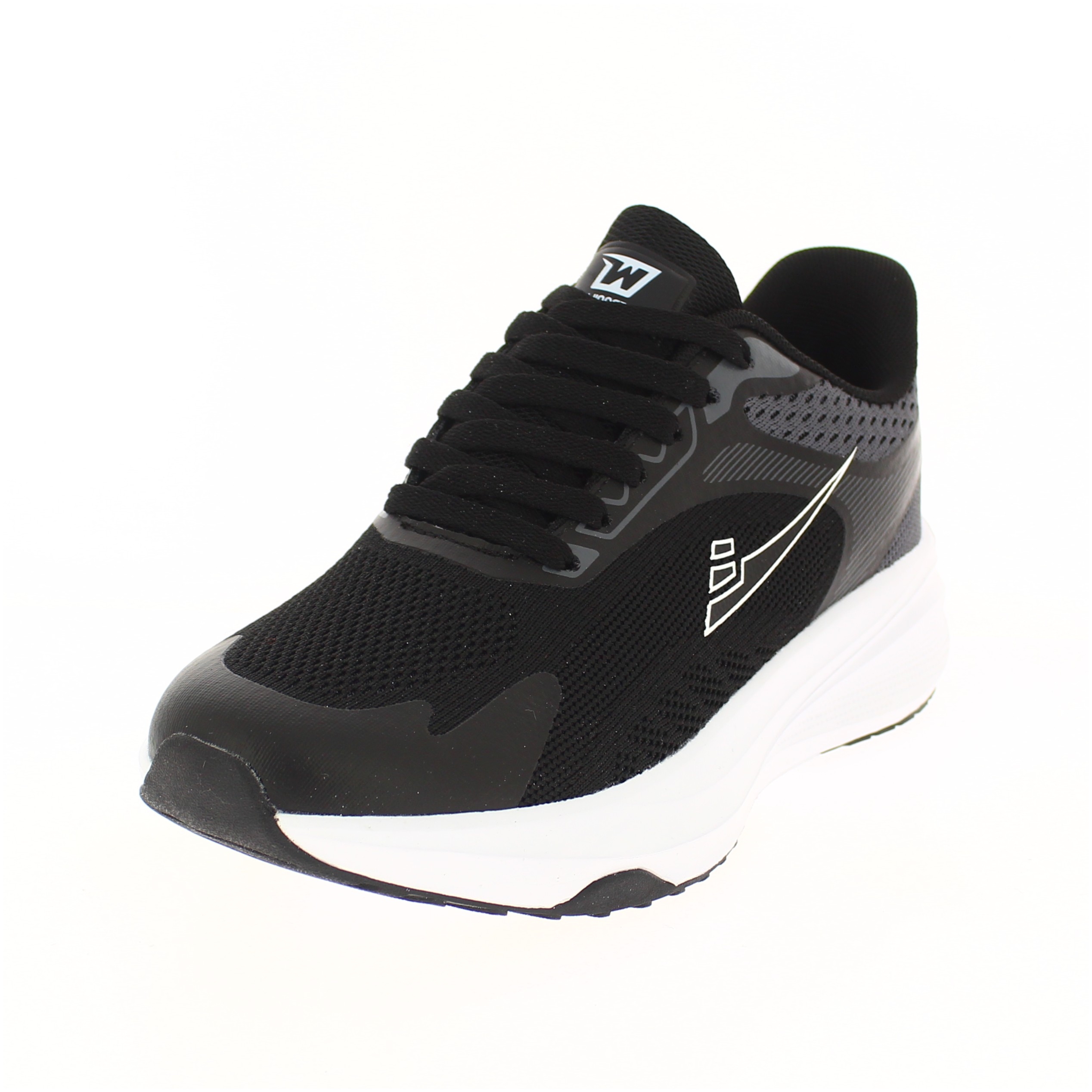 WINNER Men Running Lacing Shoe Black
