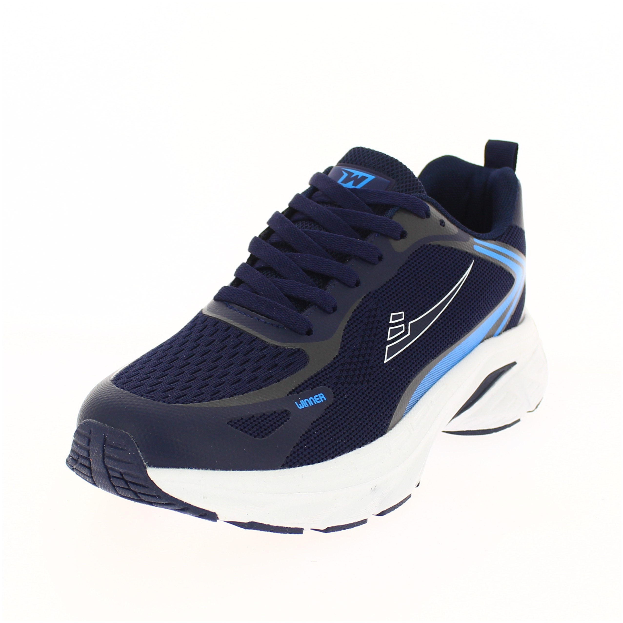 WINNER Men Running Lacing Shoe Black