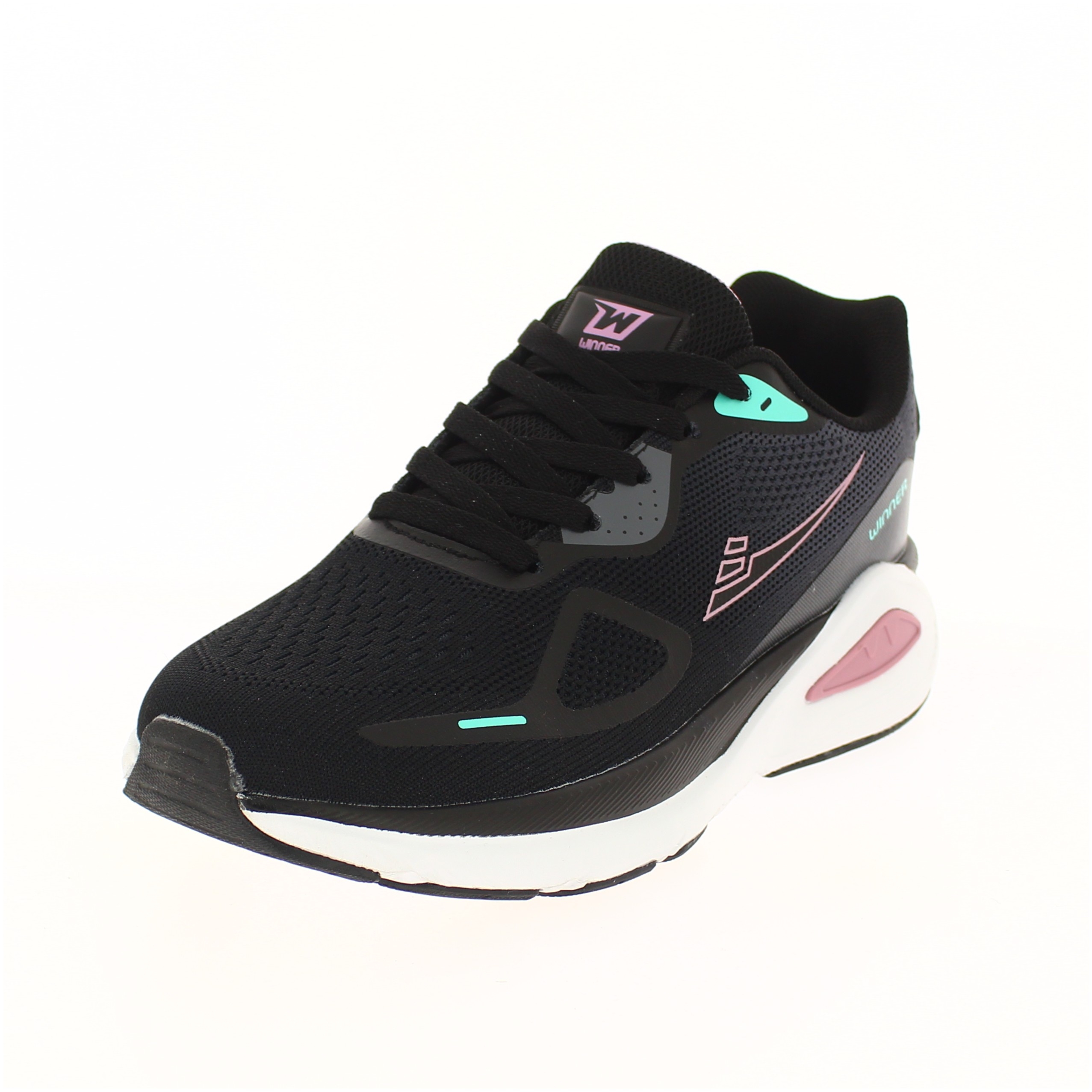 WINNER Women Running Lacing Shoe Black