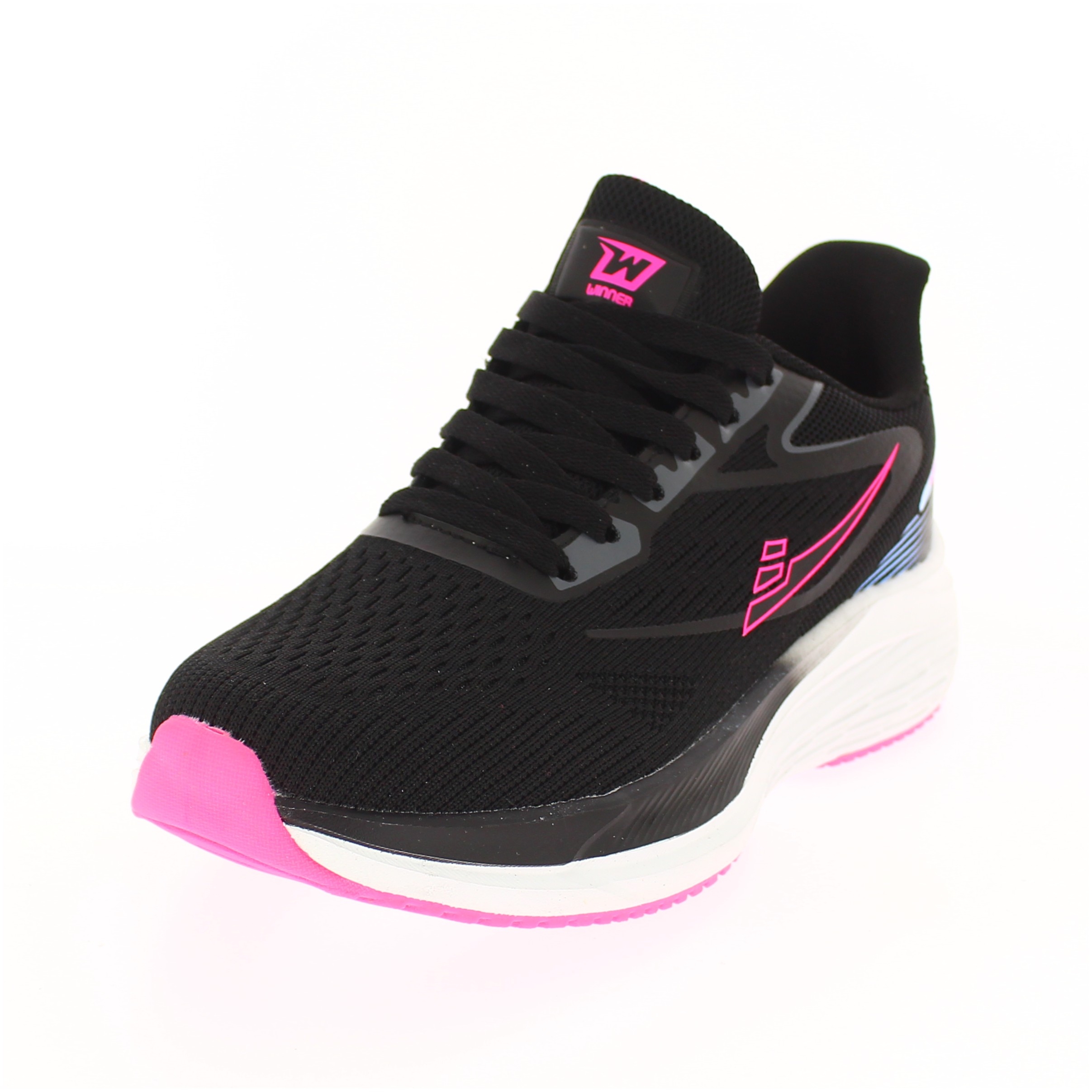 WINNER Women Running Lacing Shoe Black