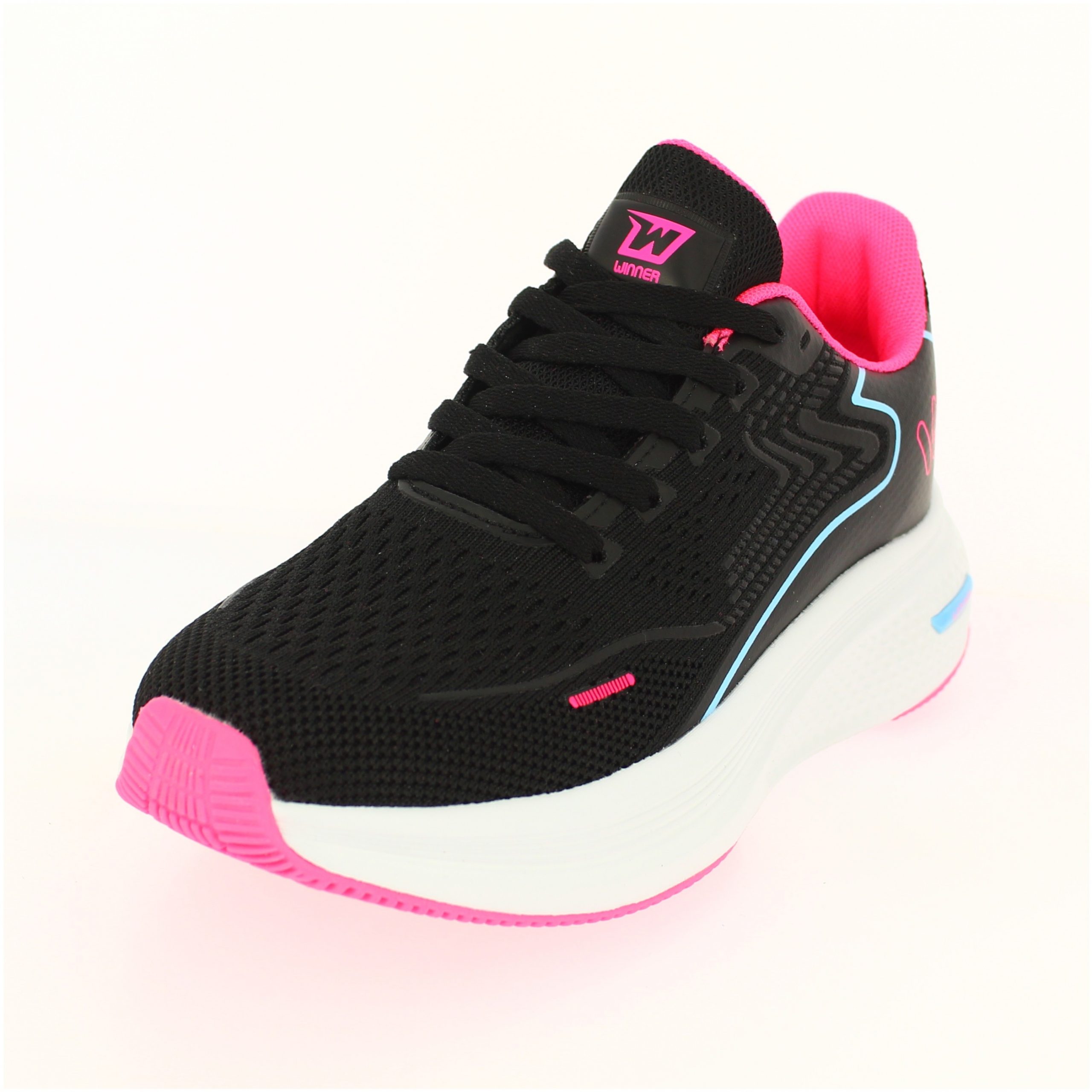 WINNER Women Running Lacing Shoe Black