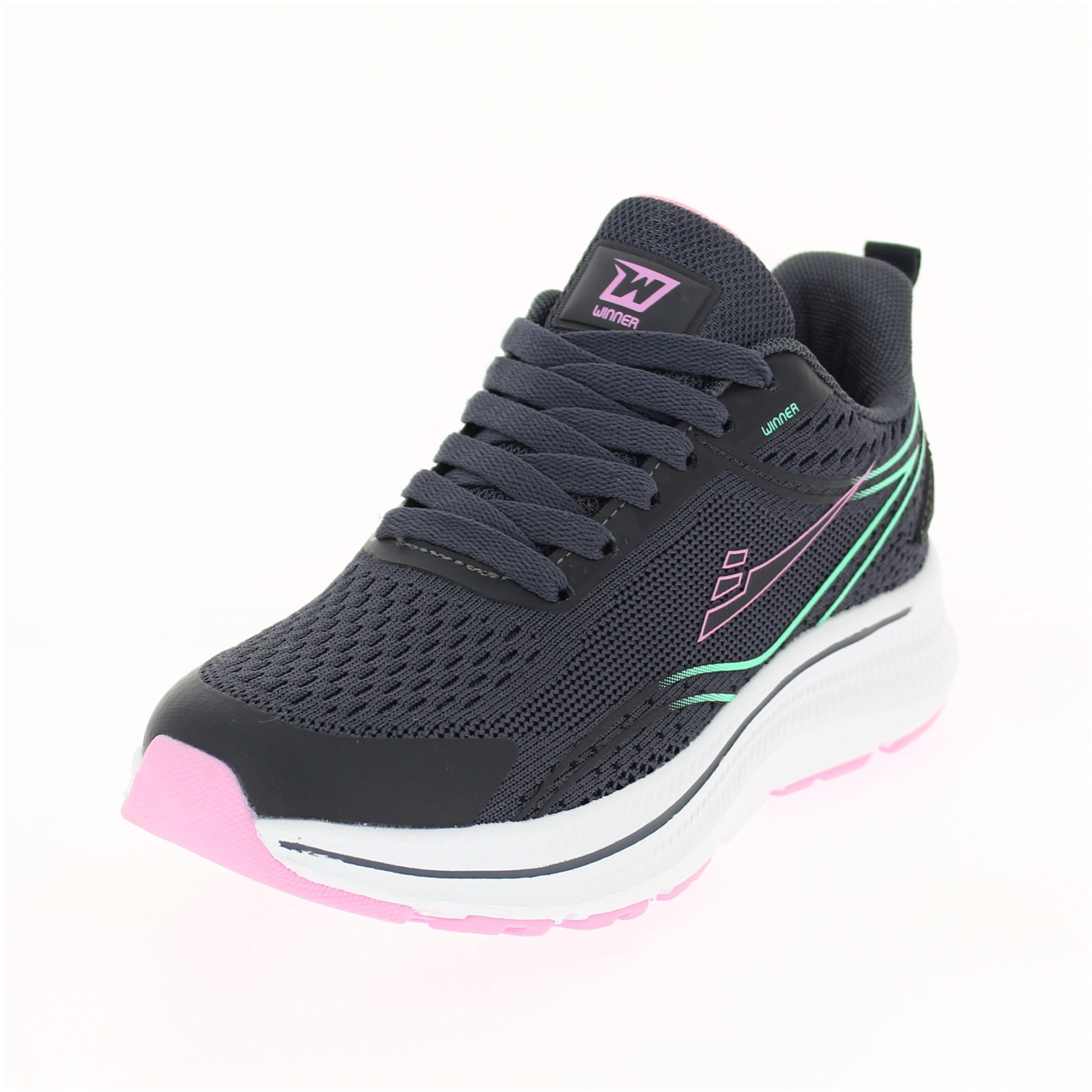 Winner Women Running Lacing Shoes Grey