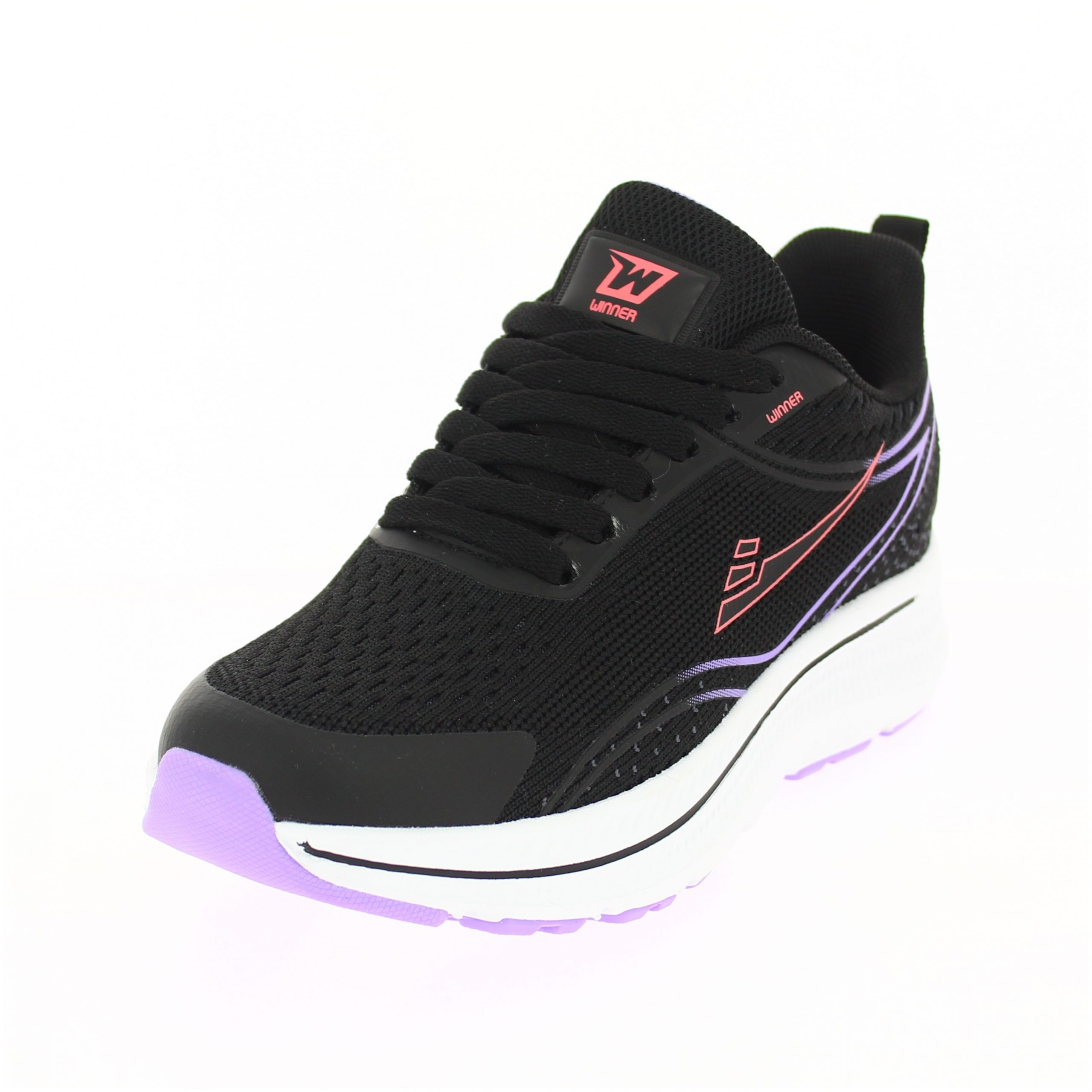 Winner Women Running Lacing Shoes Black