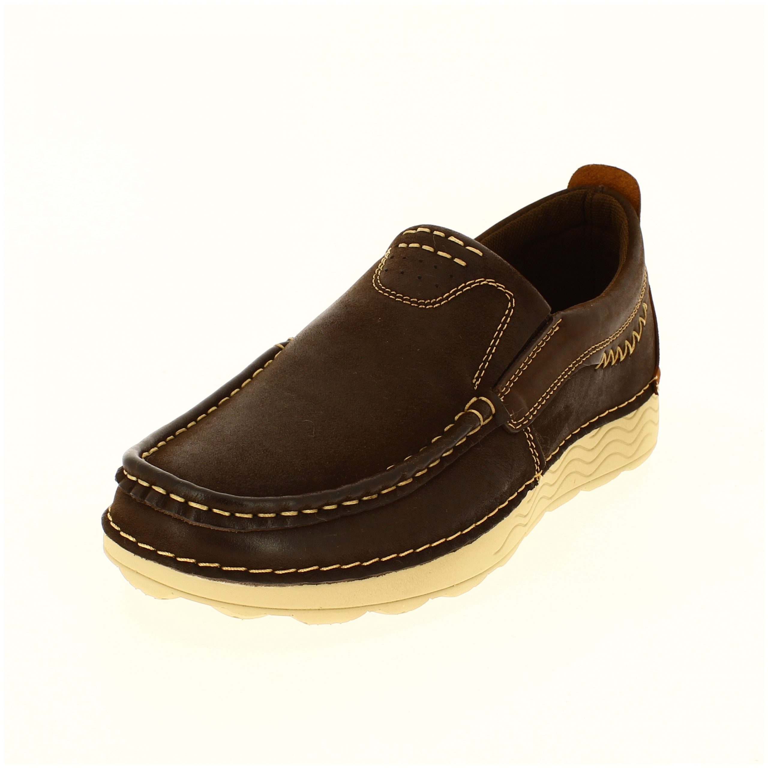 ROYAL WINGS Men Casual Slip-On Gents Shoe - Dark Brown