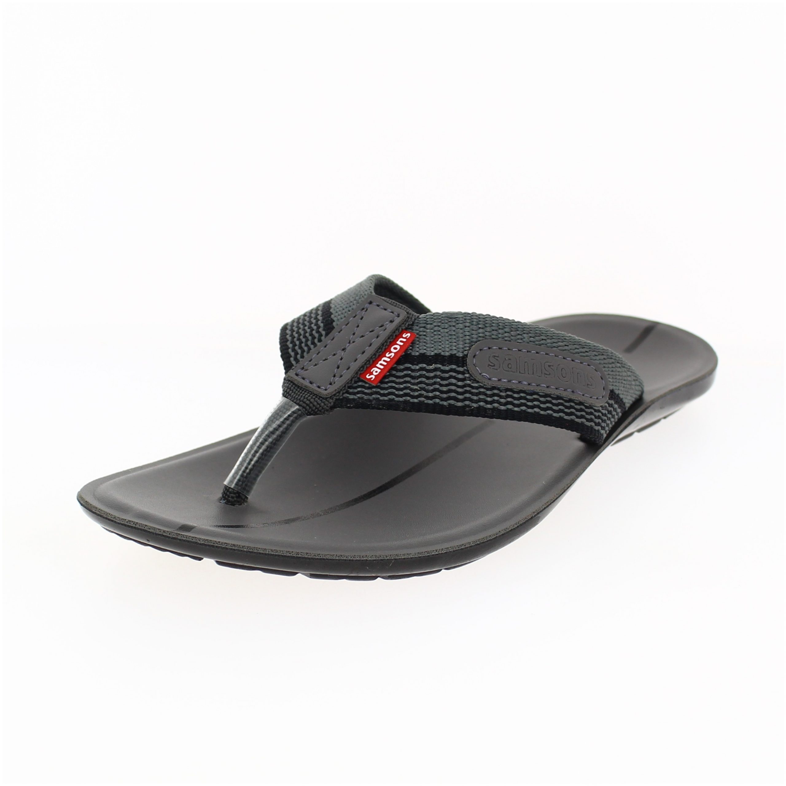Samsons Men Casual V-Strap Slippers Grey