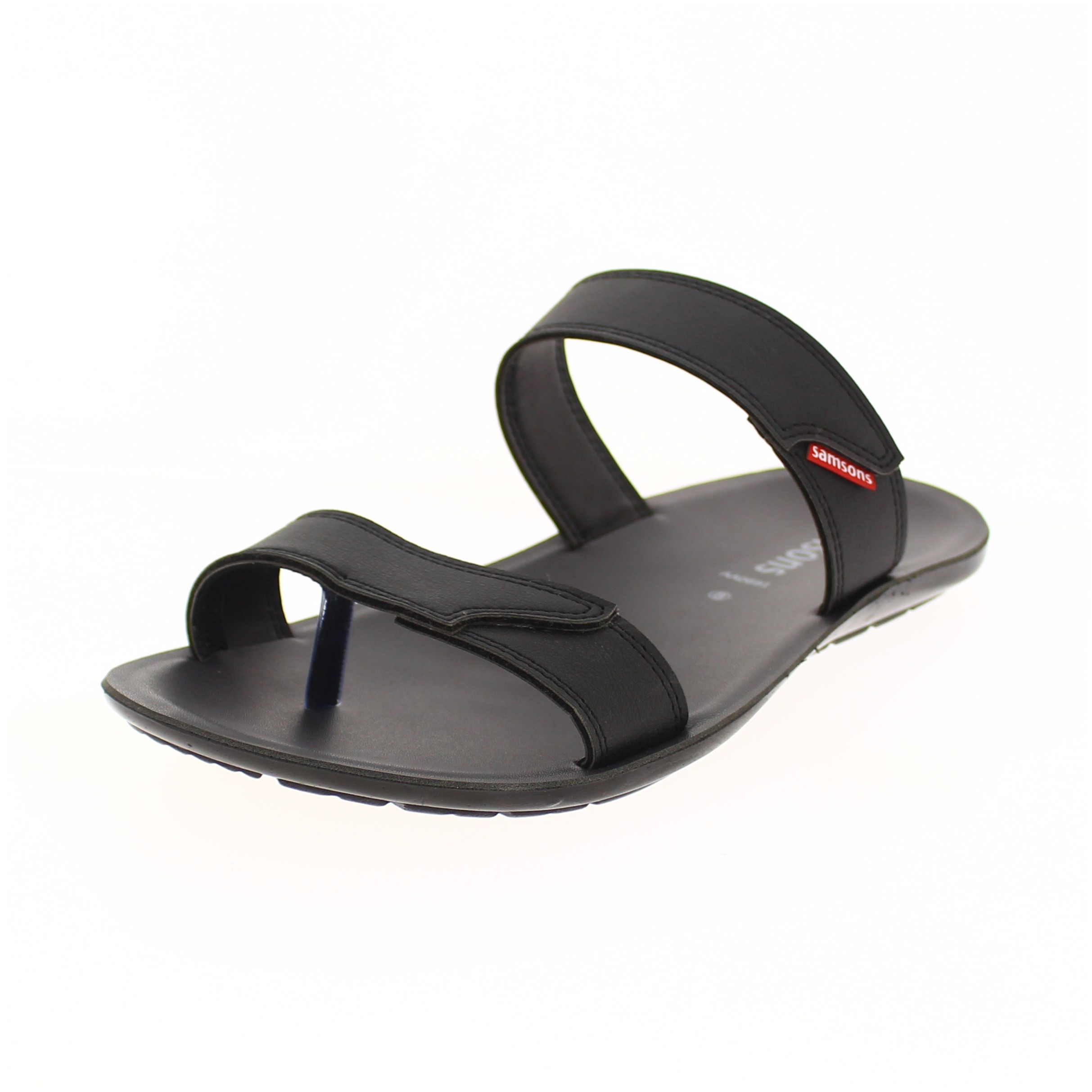 Samsons Men Casual Toe-Ring Slippers Black