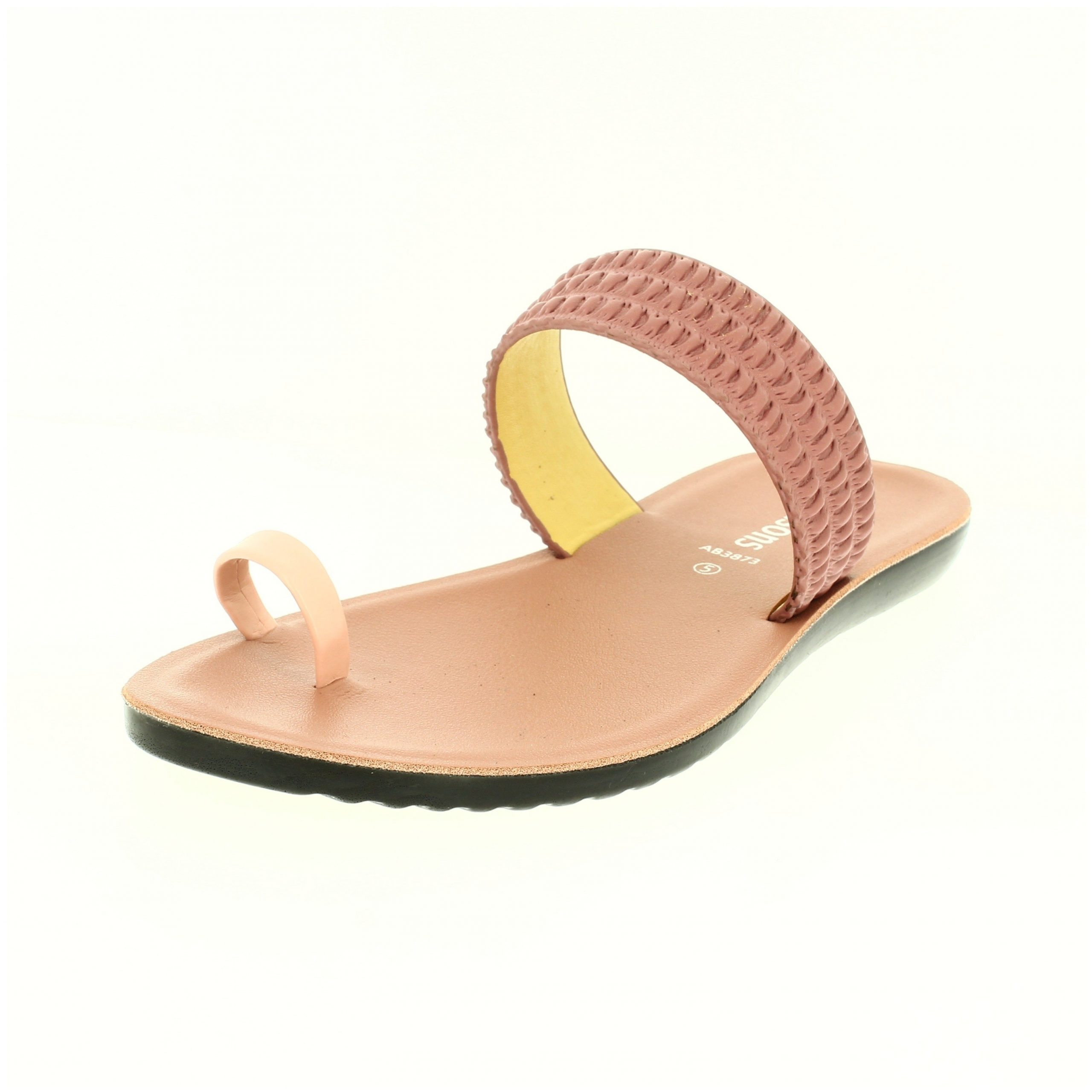 Samsons Women Casual Toe Ring Slippers Pink