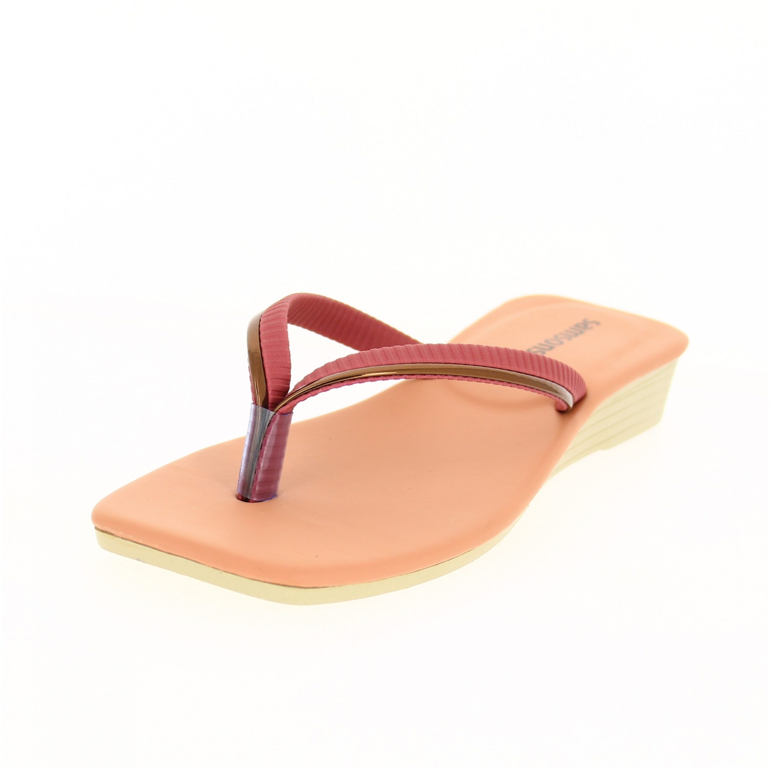 SAMSONS Women Casual Thongs Wedges Pink