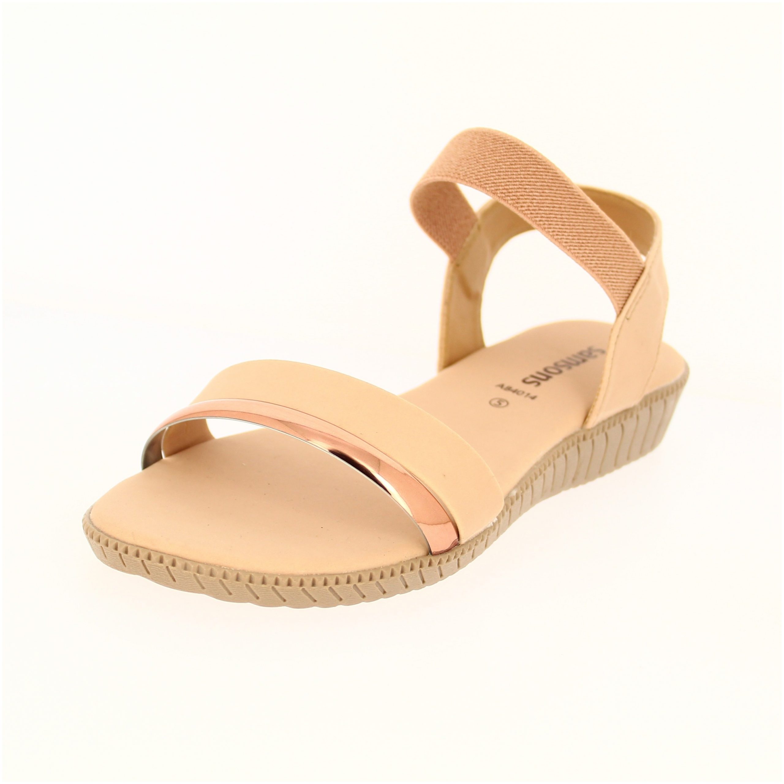 SAMSONS Women Casual Slip-On Sandals Beige