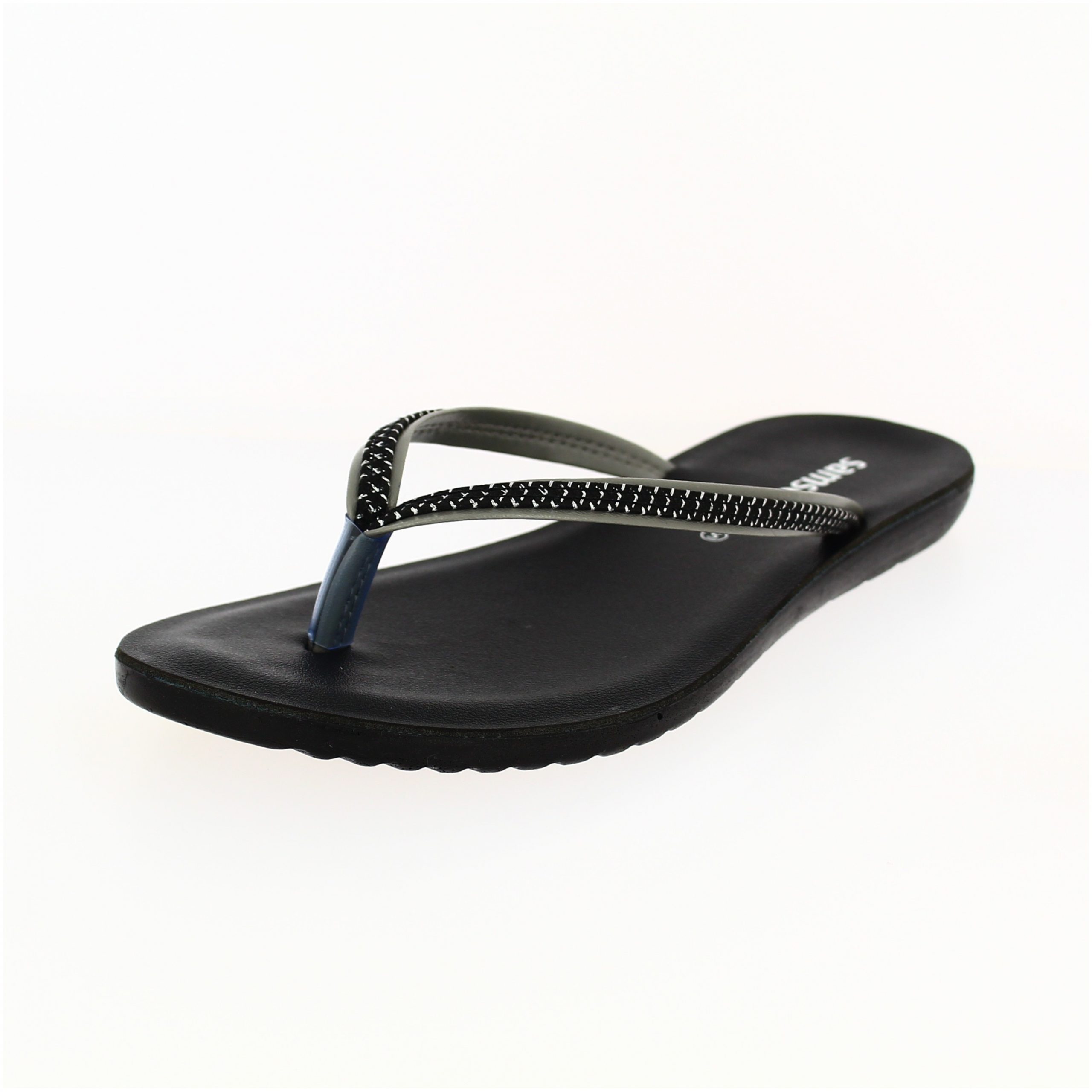 SAMSONS Women Casual Thongs Slippers Black