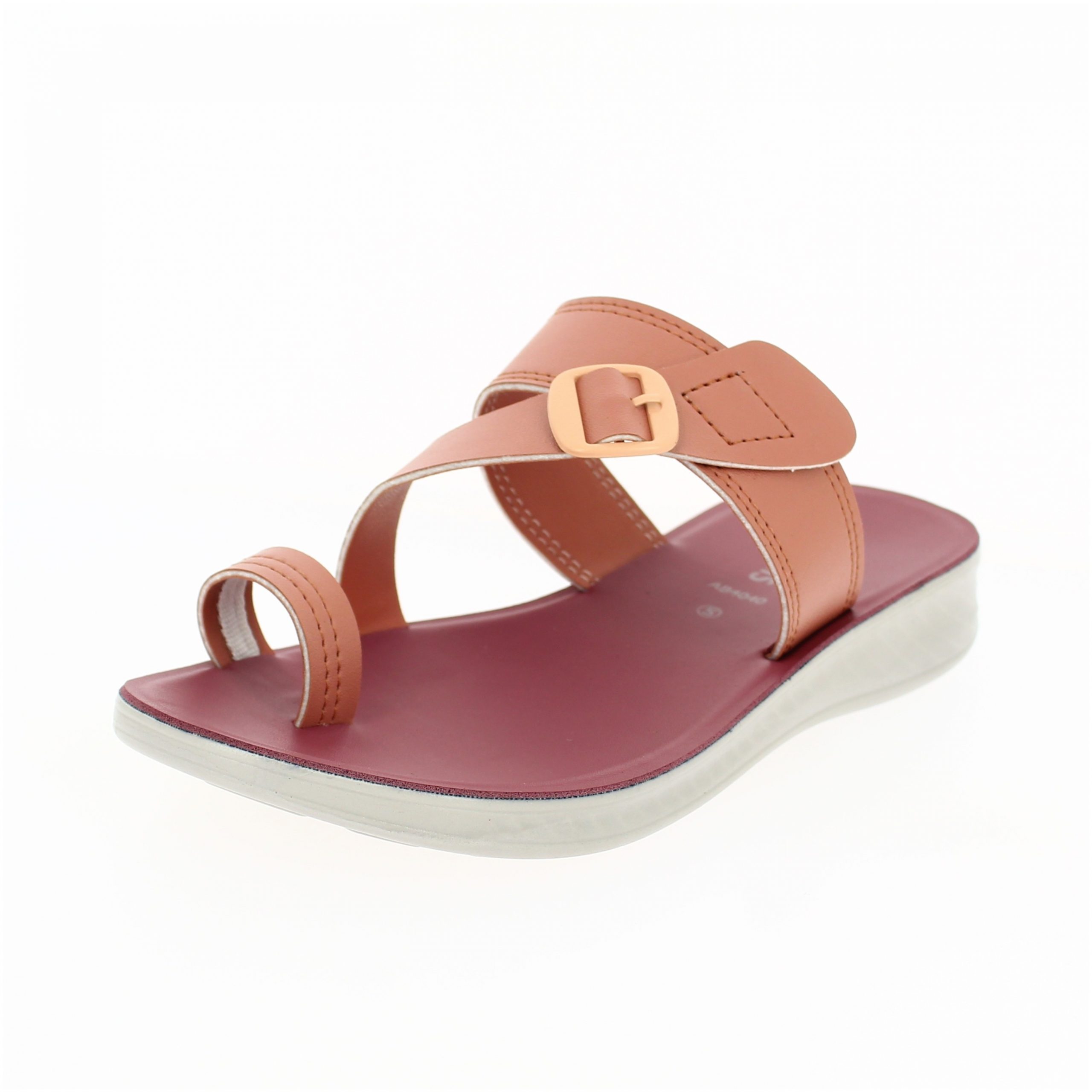 SAMSONS Women Casual Toe Ring Slippers Pink