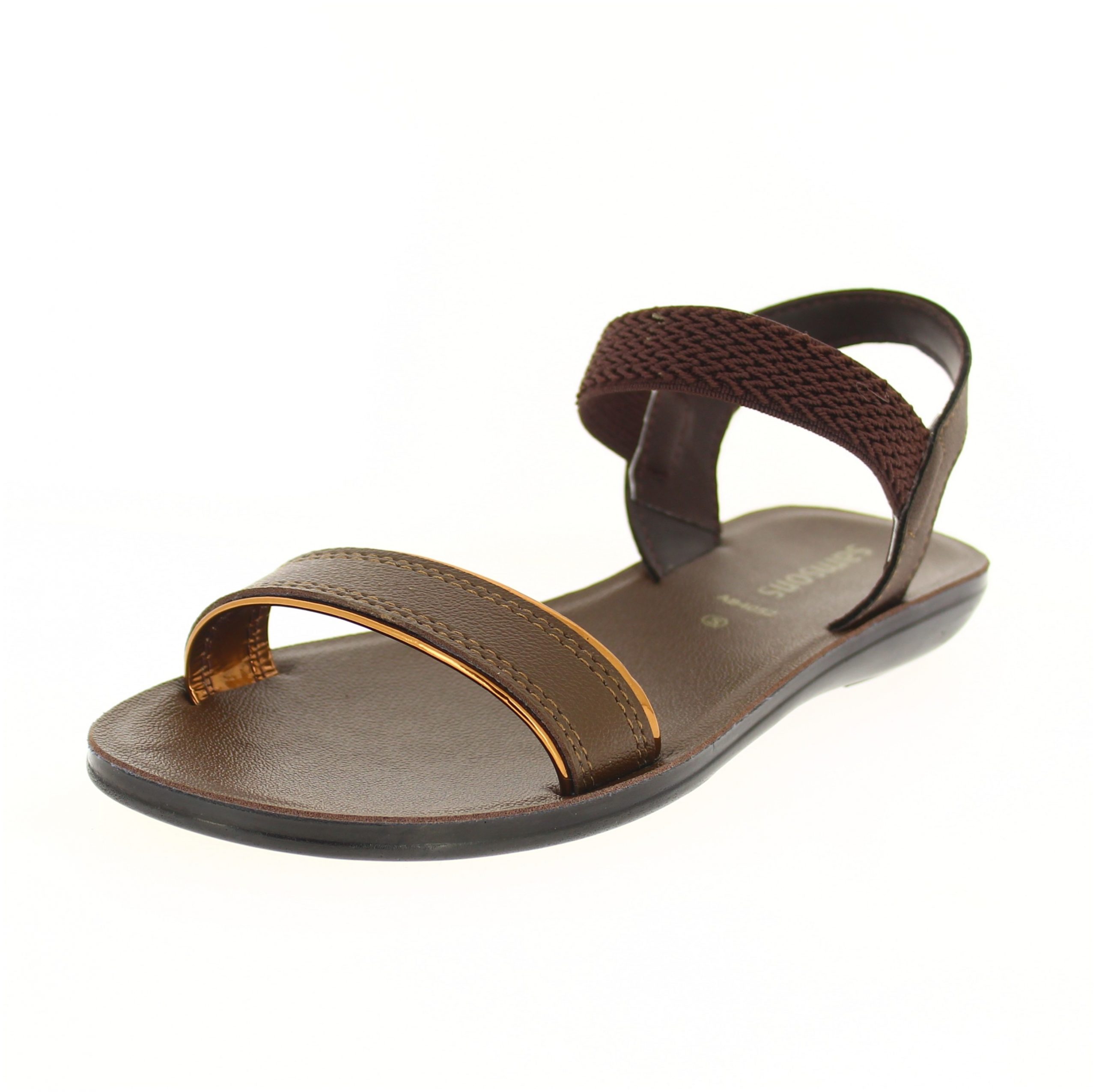 SAMSONS Women Casual Slip-On Sandals Brown