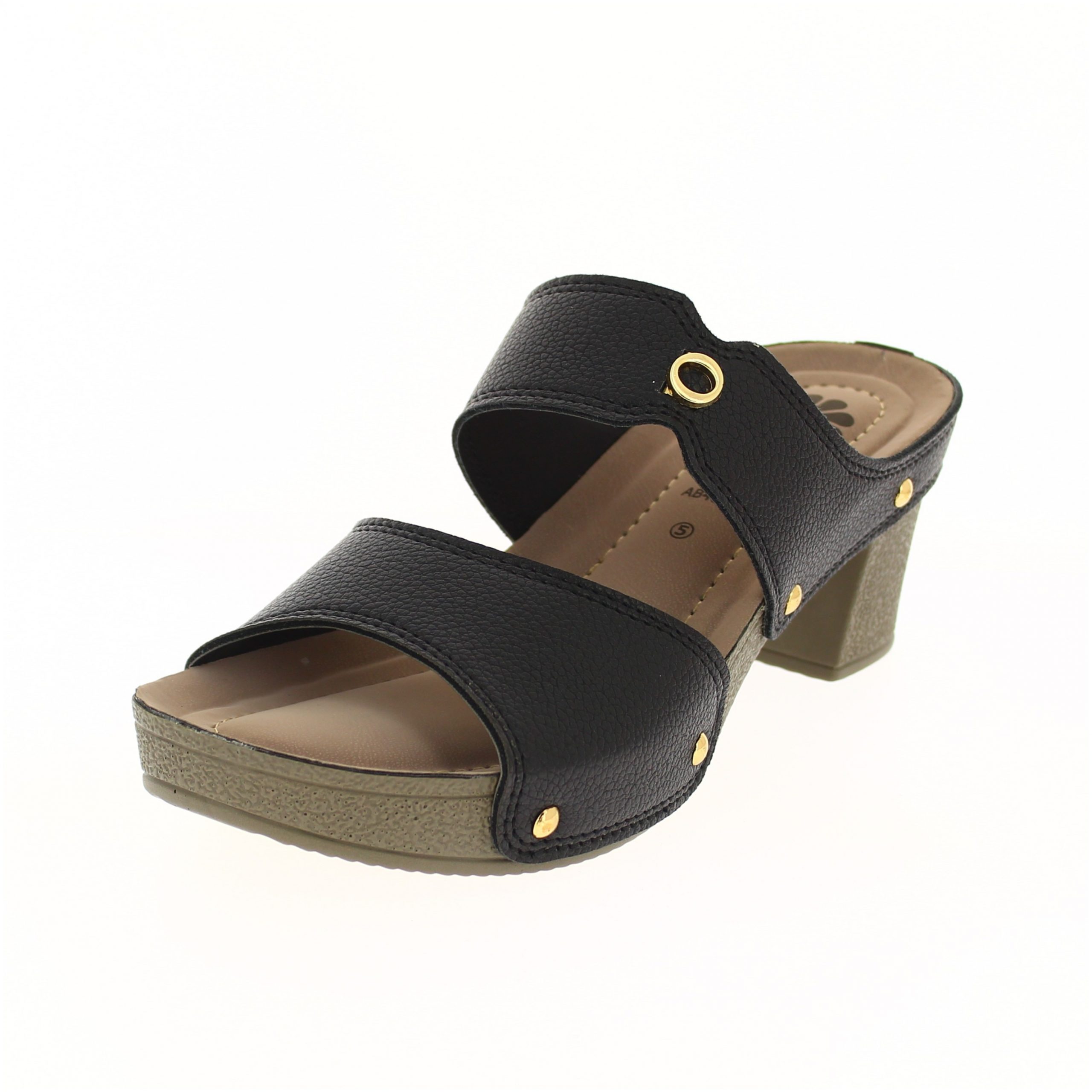 PETALZ Women Formal Slip-On Heels Black