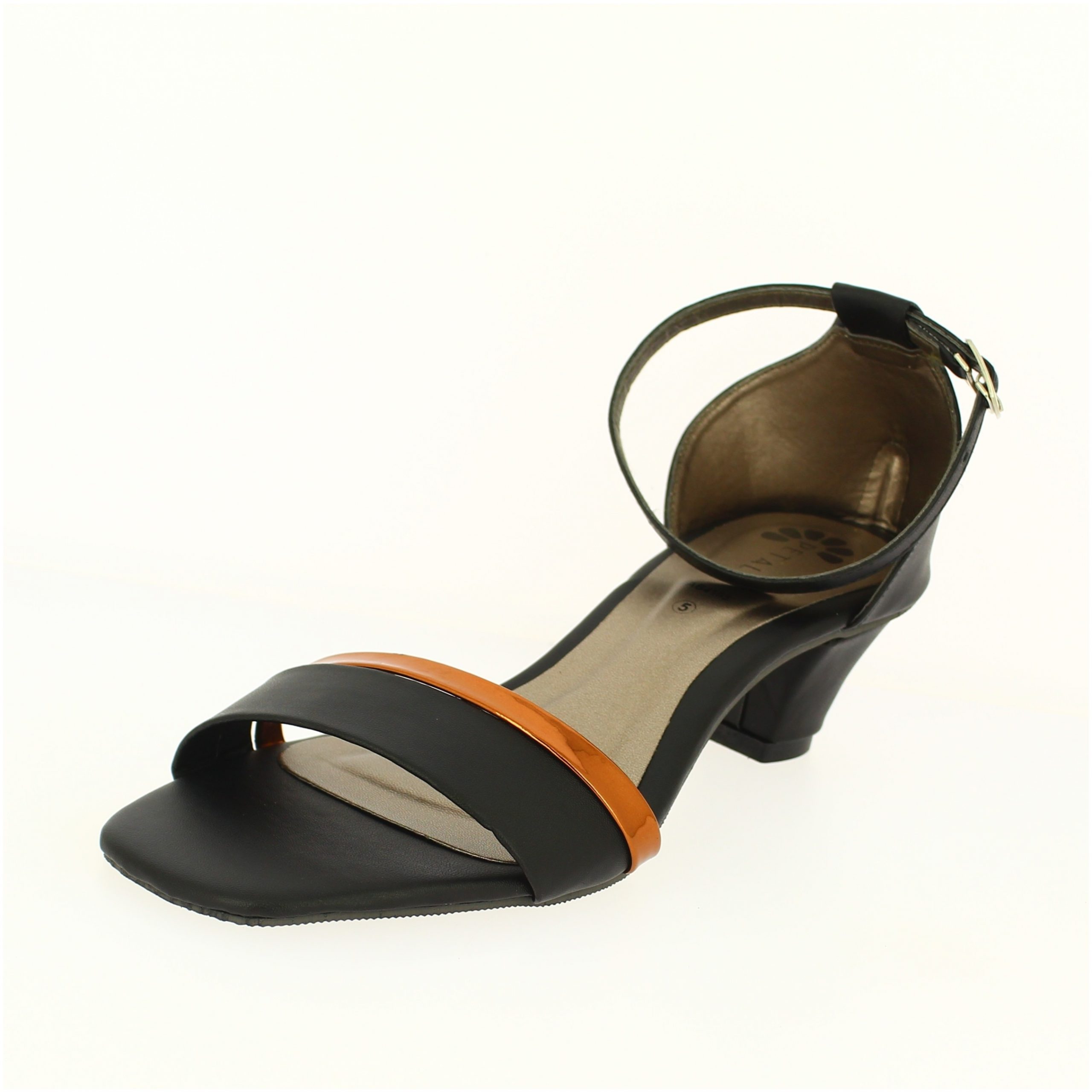 PETALZ Women Formal Slip-On Heels Black