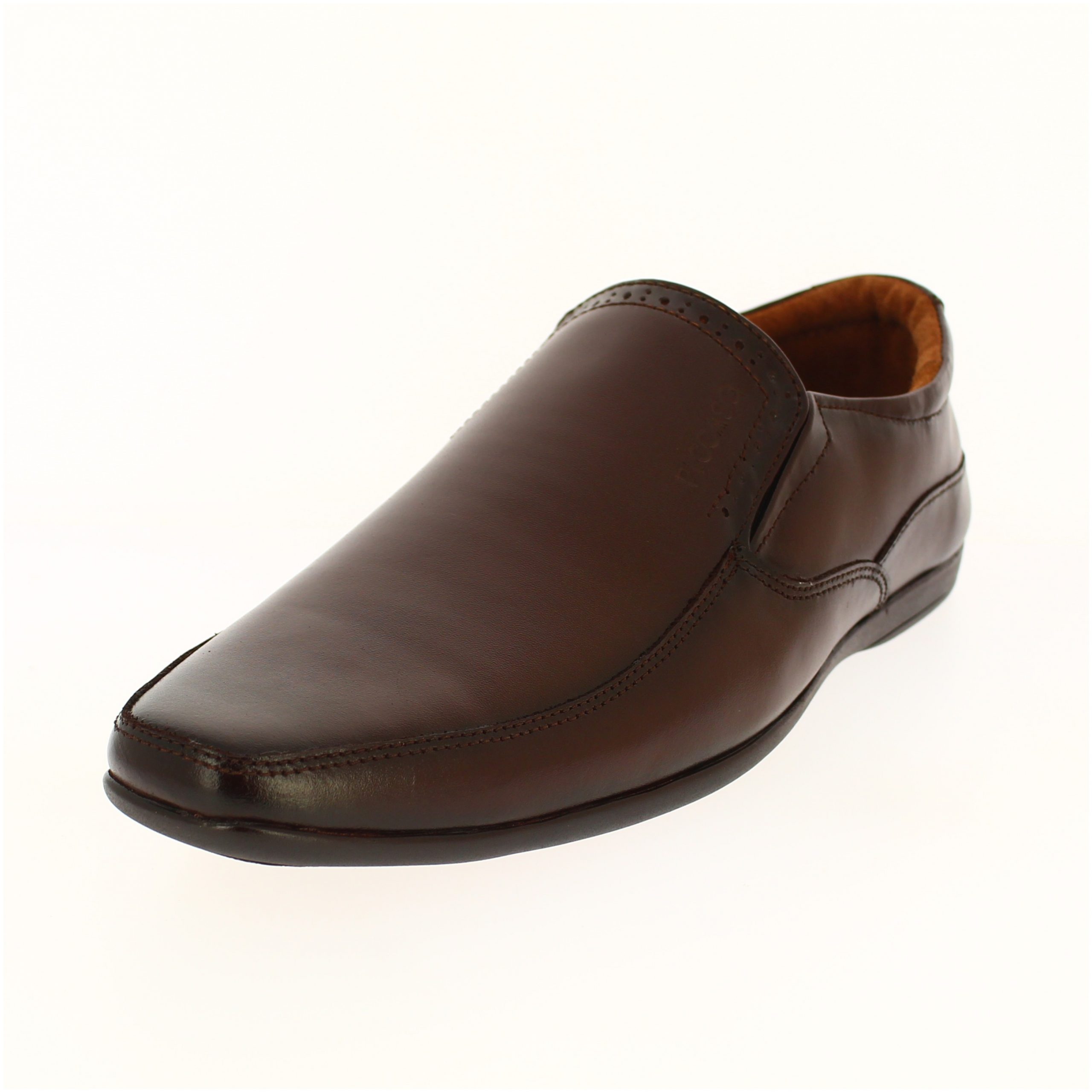 Piccaso Men Casual Slip-On Shoes Brown
