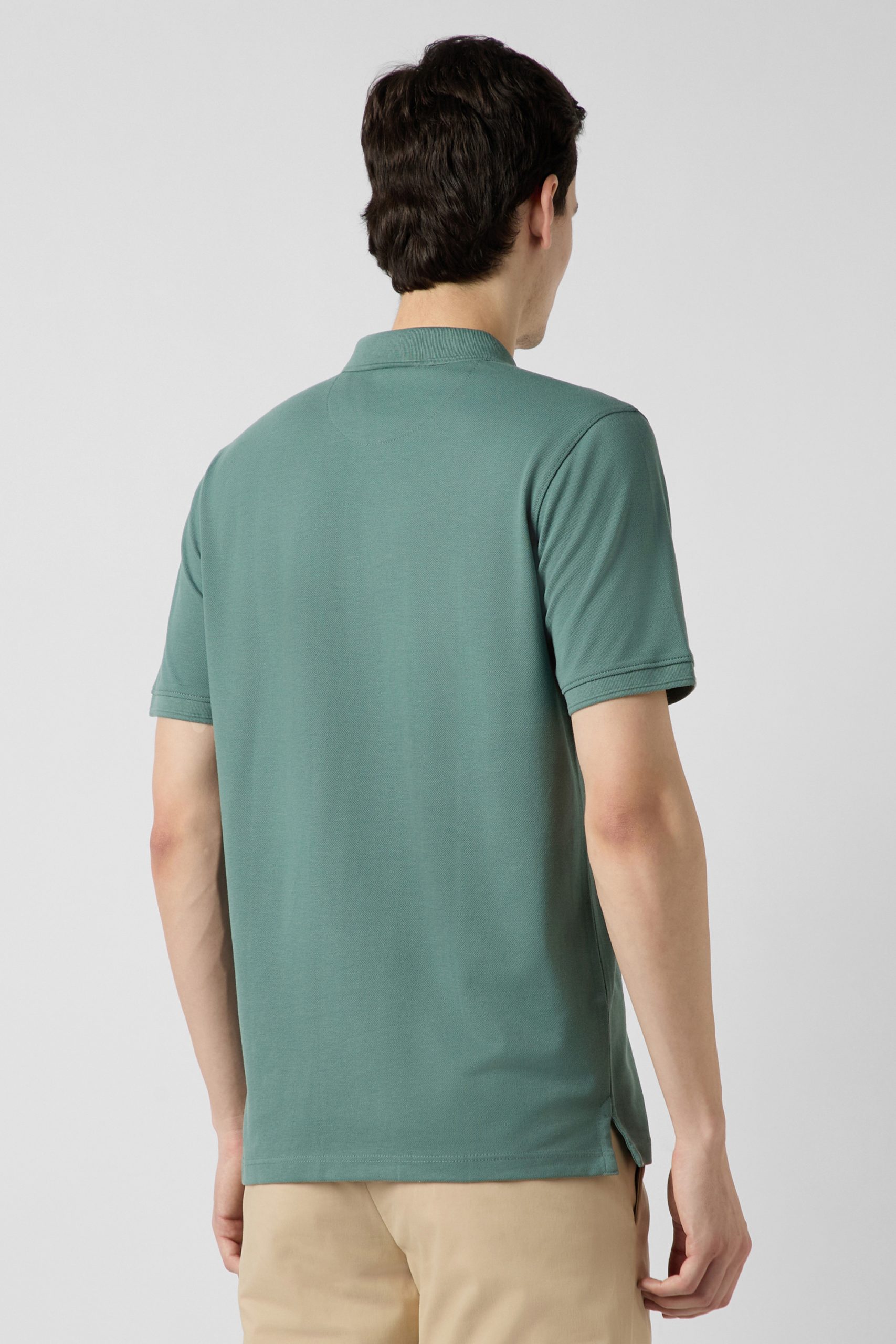 Peter England Men Casual Tshirt Green
